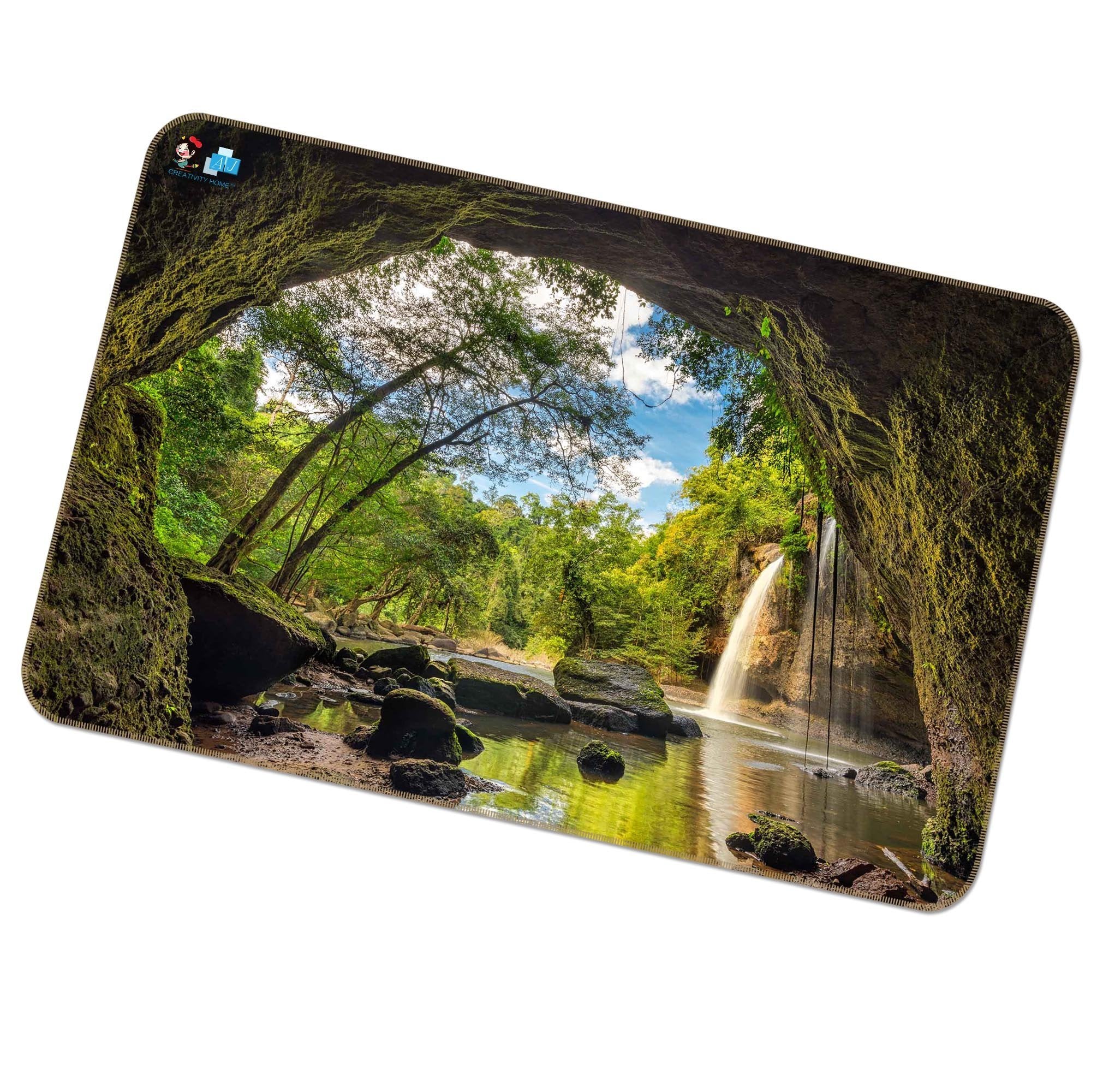 3D Cave Waterfall 467 Non Slip Rug Mat Mat AJ Creativity Home