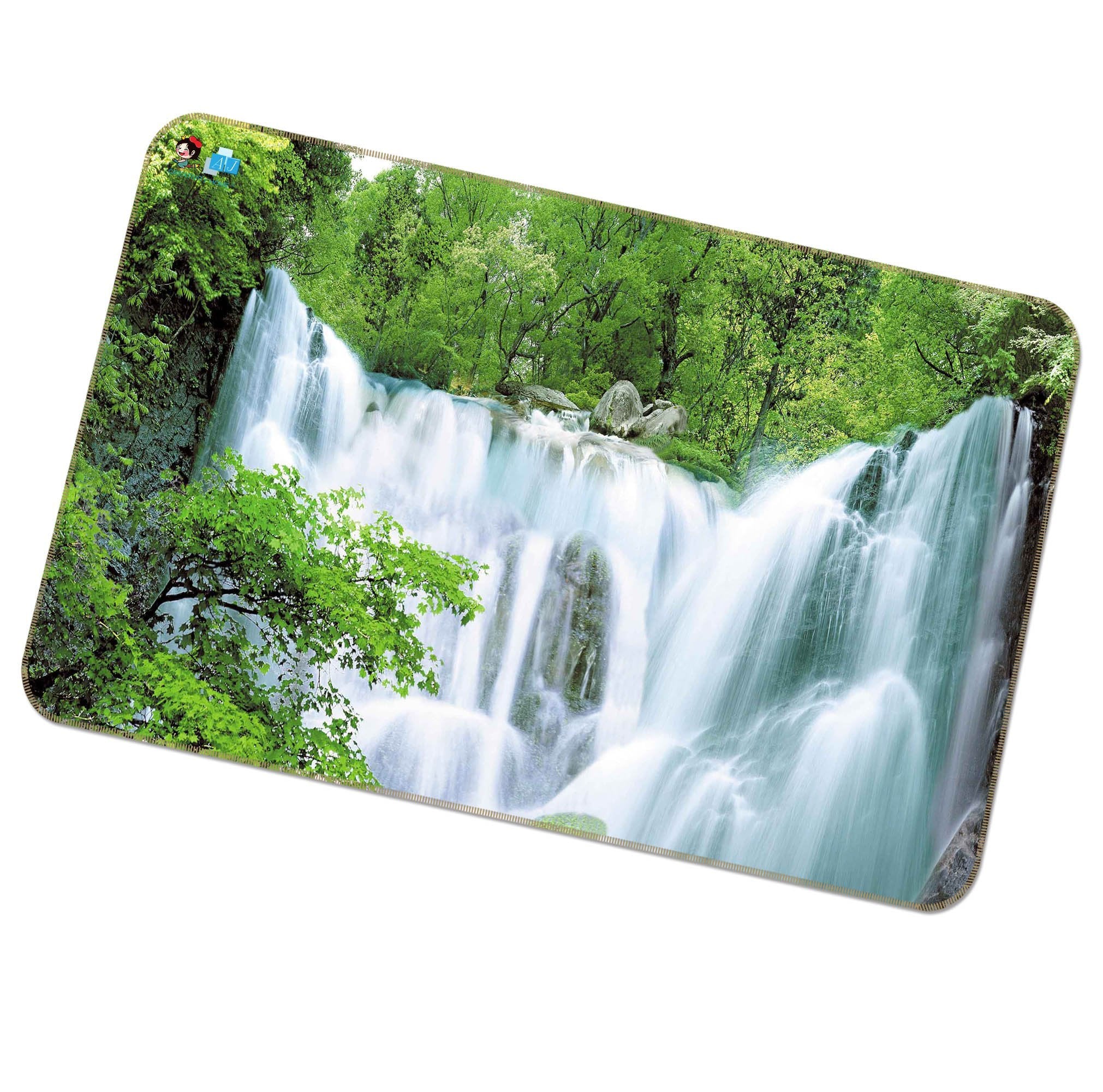3D Woods Waterfall 348 Non Slip Rug Mat Mat AJ Creativity Home