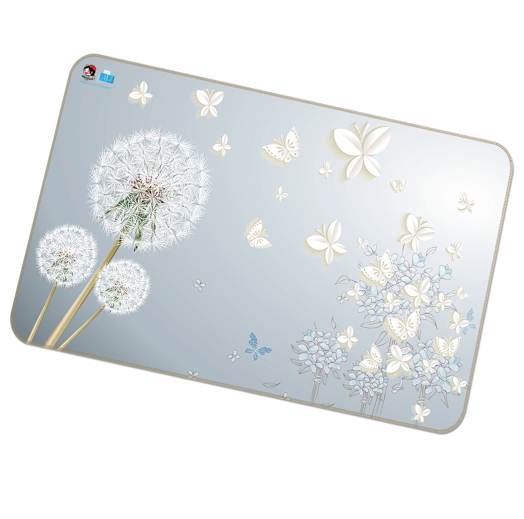 3D Dandelion Butterfly 451 Non Slip Rug Mat Mat AJ Creativity Home