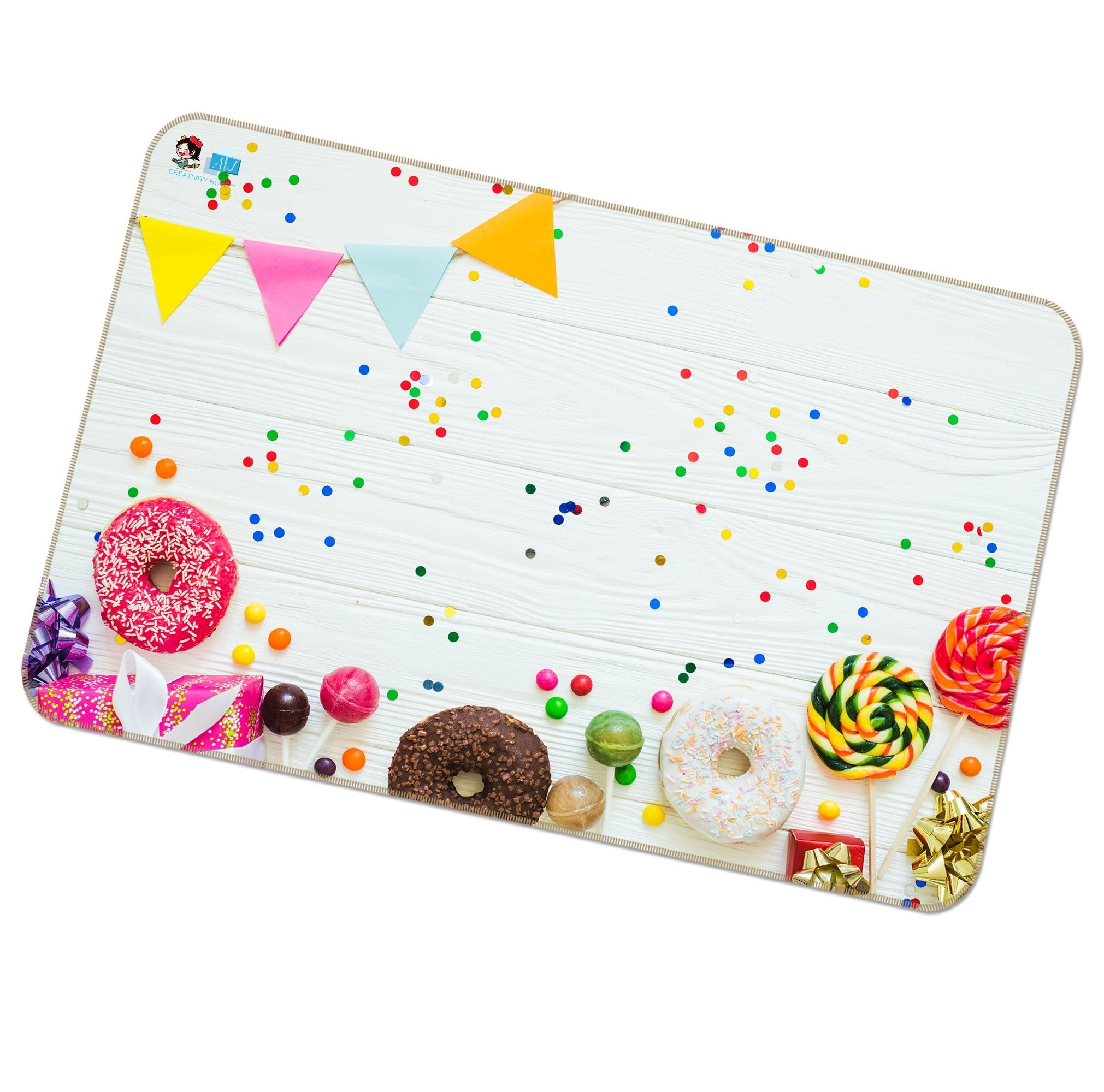 3D Donut Color 317 Non Slip Rug Mat Mat AJ Creativity Home