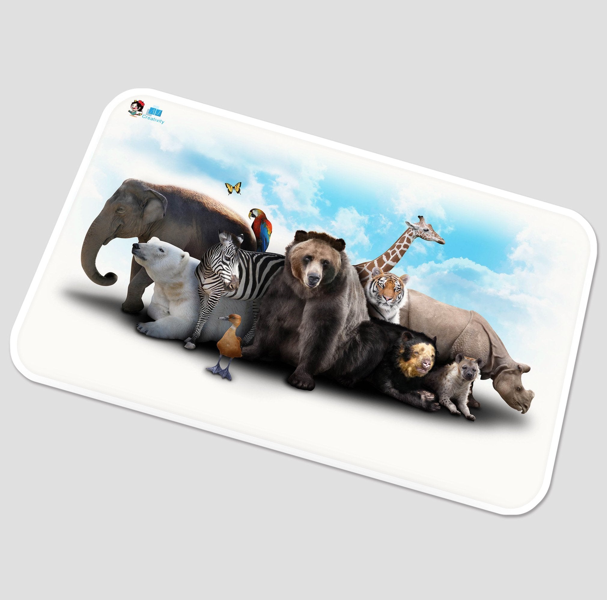 3D Animals 64 Non Slip Rug Mat Mat AJ Creativity Home