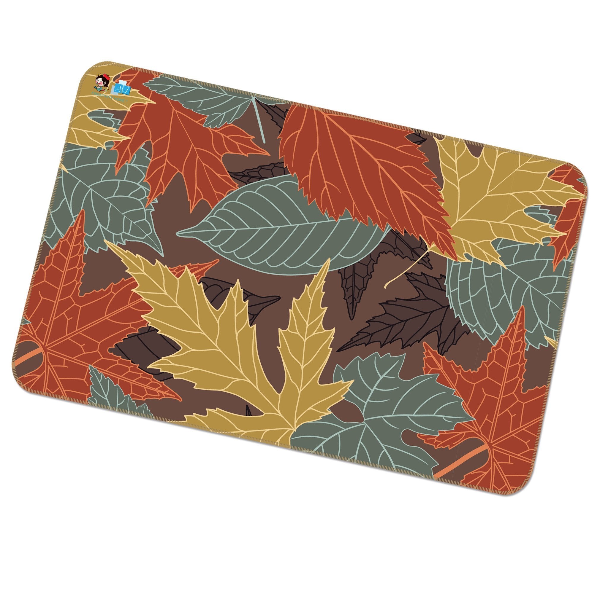 3D Red Leaves 071 Non Slip Rug Mat Mat AJ Creativity Home