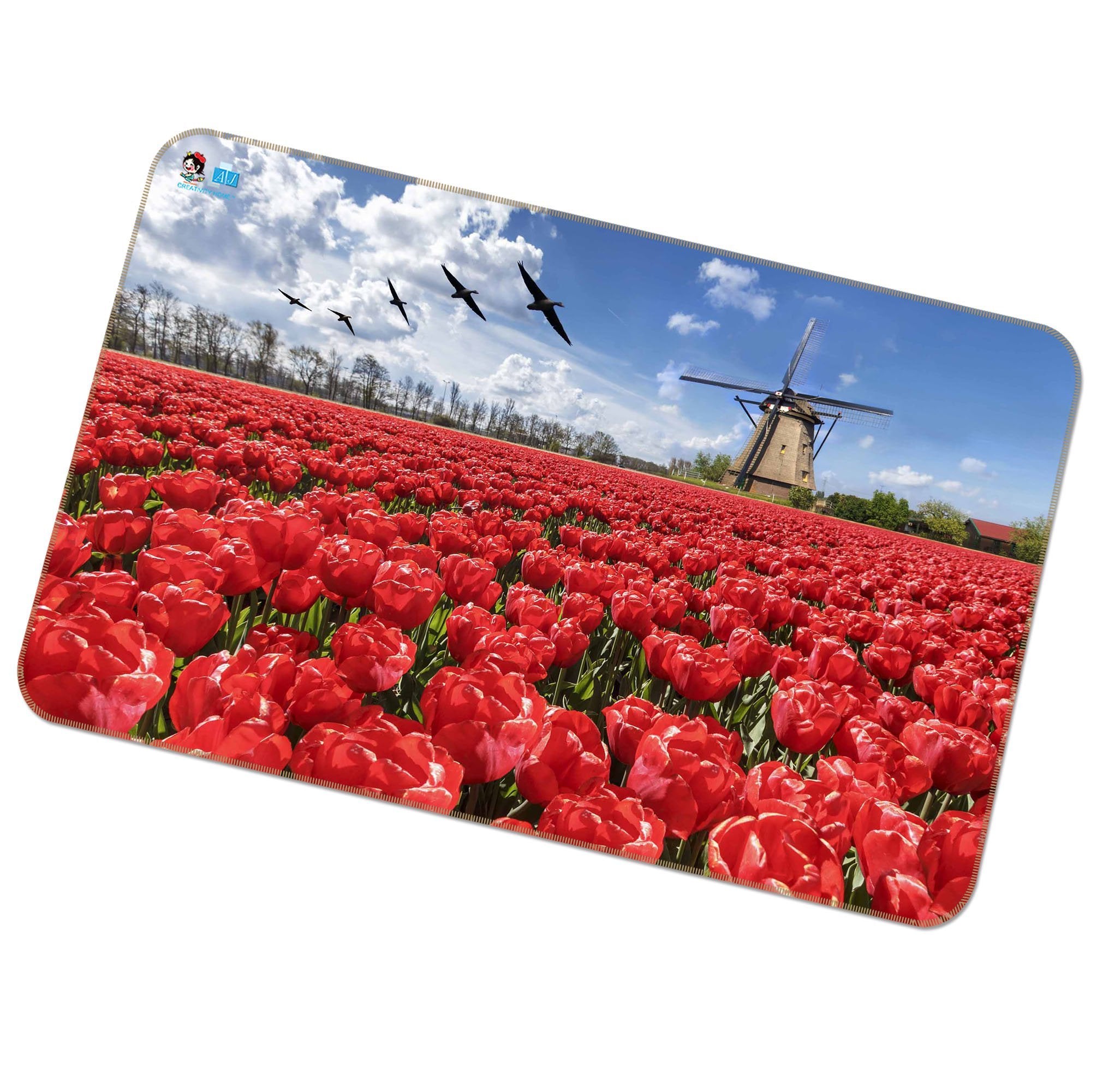 3D Tulip Hanada 199 Non Slip Rug Mat Mat AJ Creativity Home