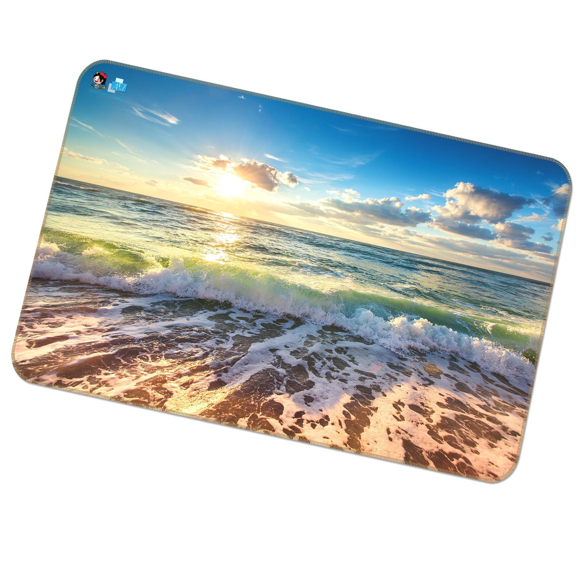 3D Sunshine Waves 503 Non Slip Rug Mat Mat AJ Creativity Home