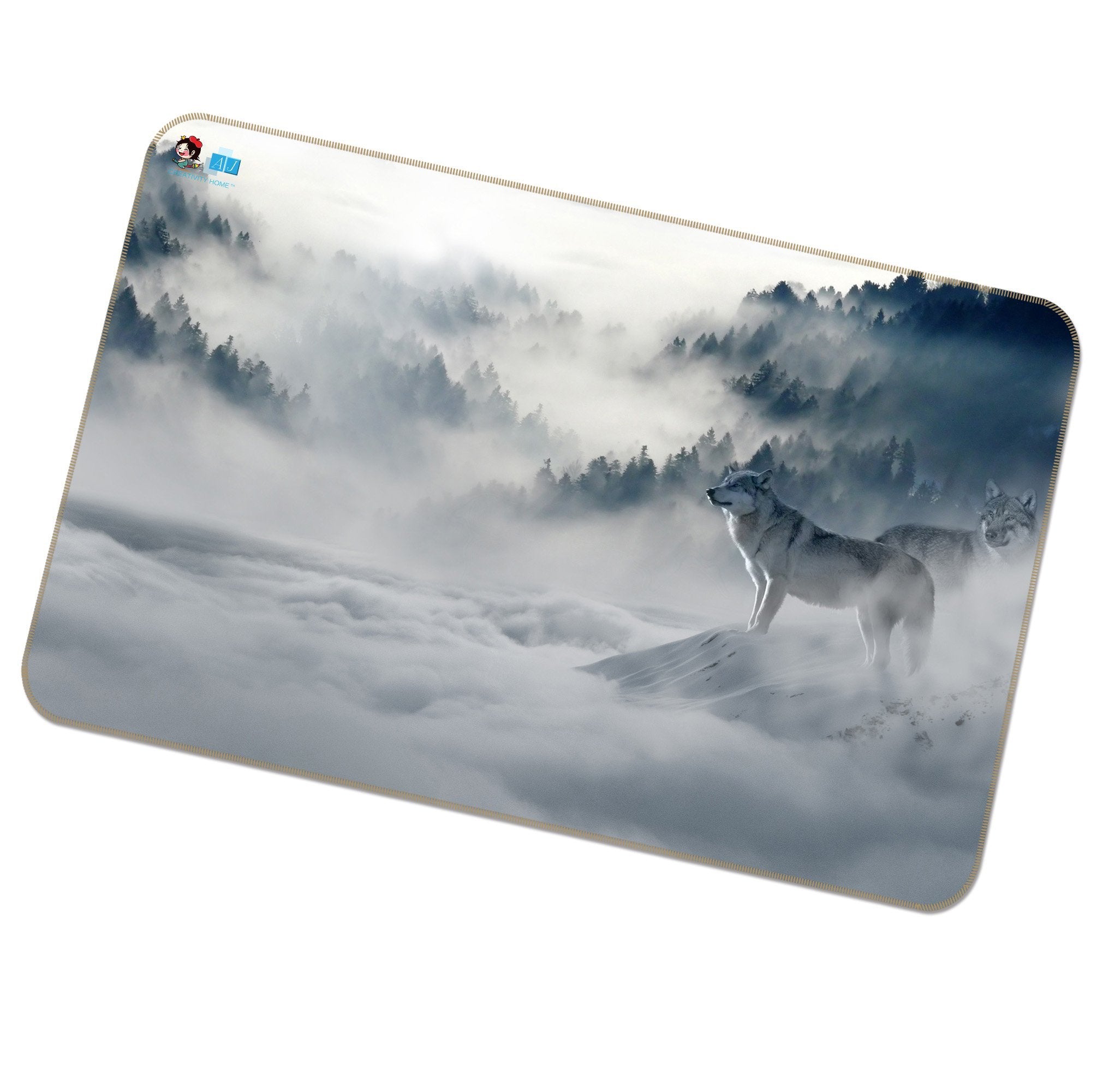 3D Wolf Fog 311 Non Slip Rug Mat Mat AJ Creativity Home