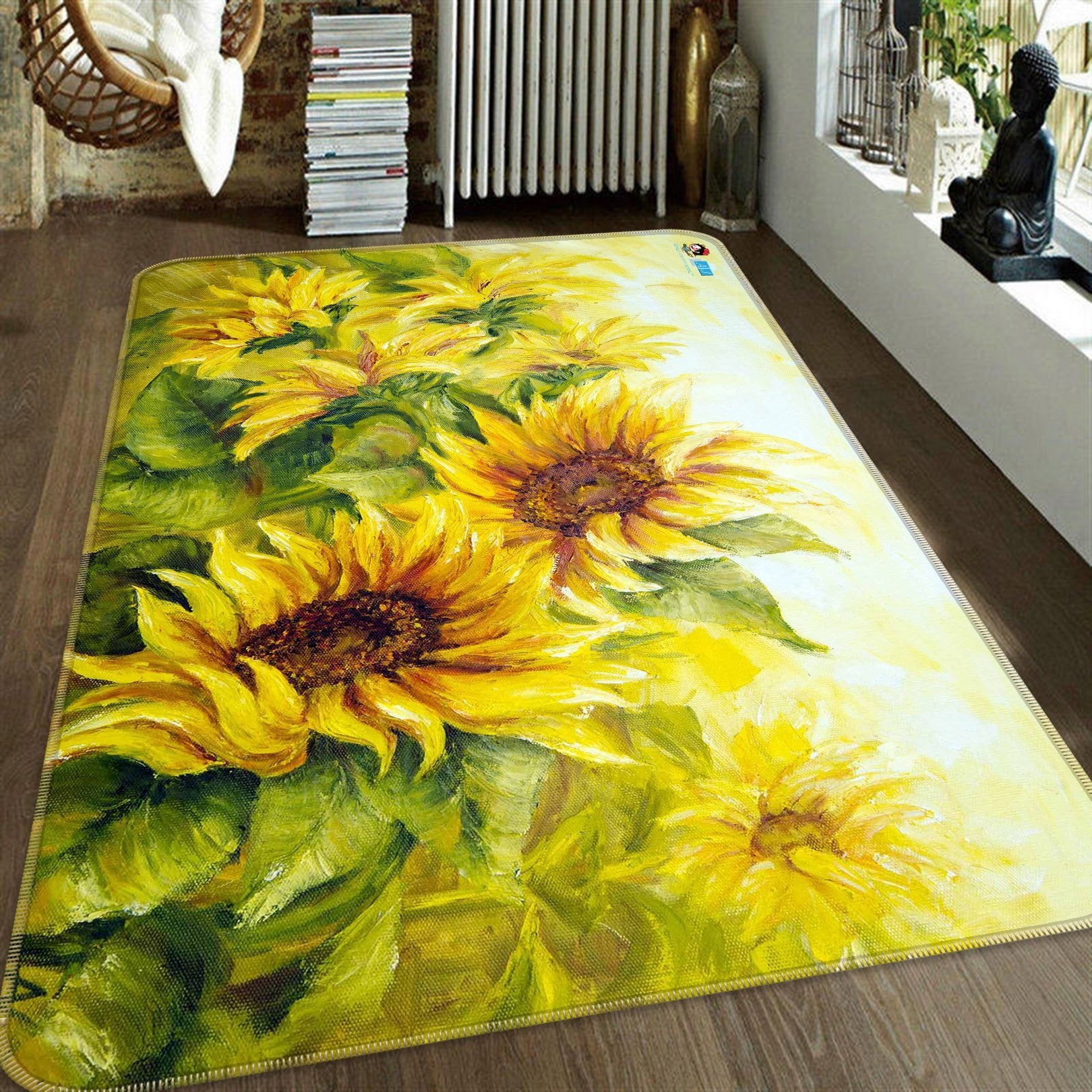 3D Sunflowers Painting 137 Non Slip Rug Mat Mat AJ Creativity Home