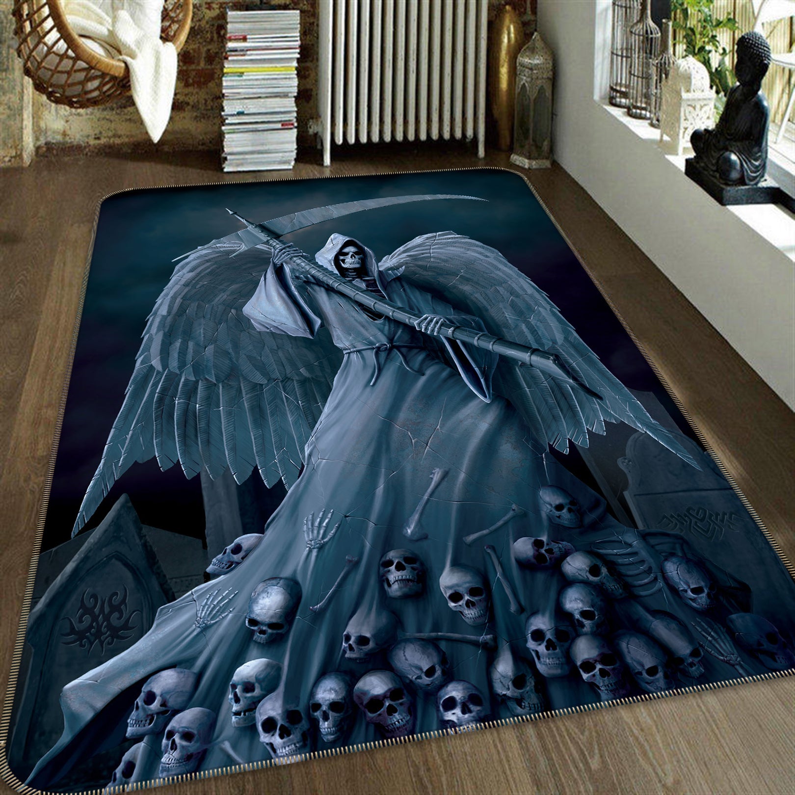 3D Death On A Hold 1029 Vincent Hie Rug Non Slip Rug Mat