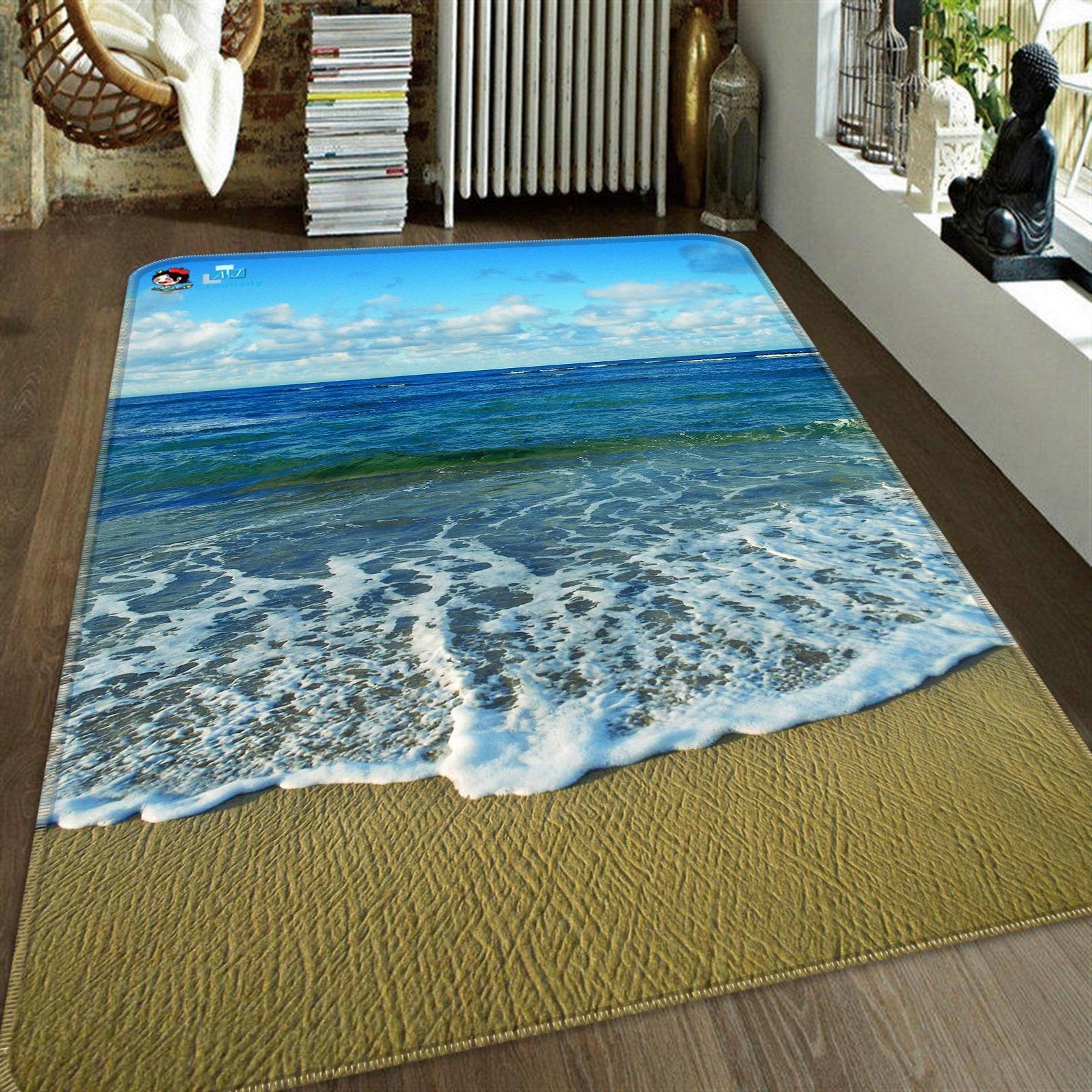 3D Vast Blue Sea 185 Non Slip Rug Mat Mat AJ Creativity Home
