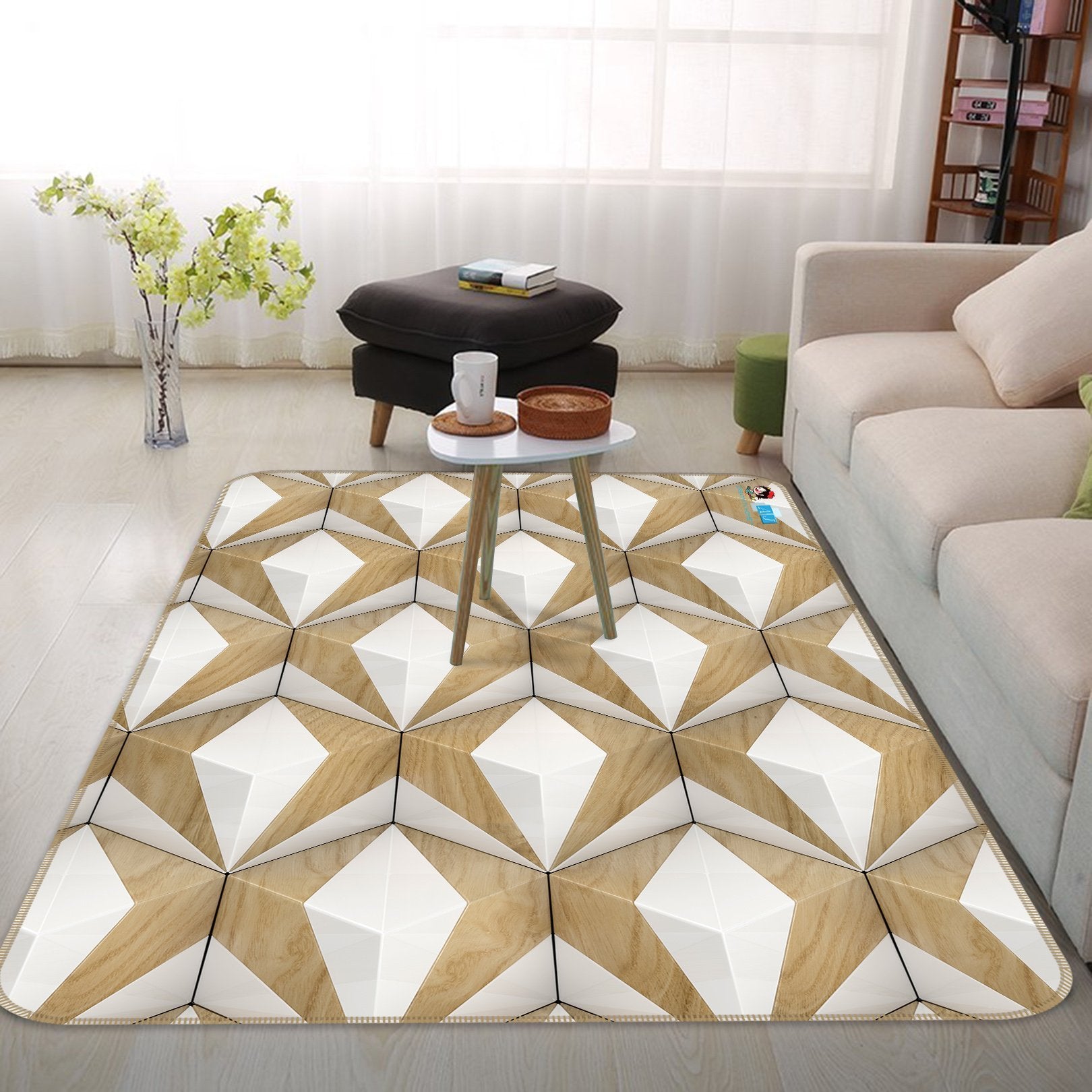 3D Stereoscopic Triangle 72 Non Slip Rug Mat Mat AJ Creativity Home
