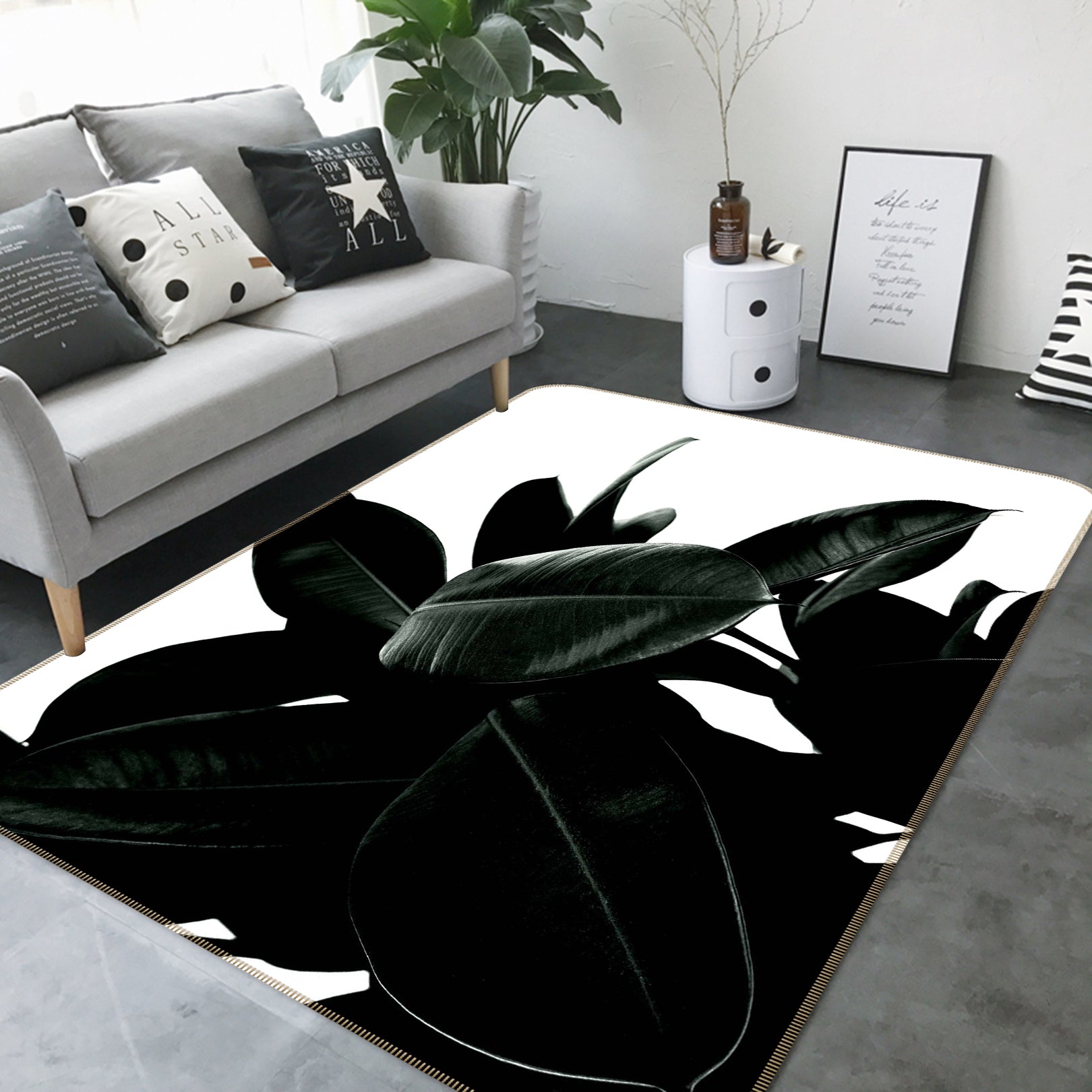 3D Wild Jungle 1140 Boris Draschoff Rug Non Slip Rug Mat