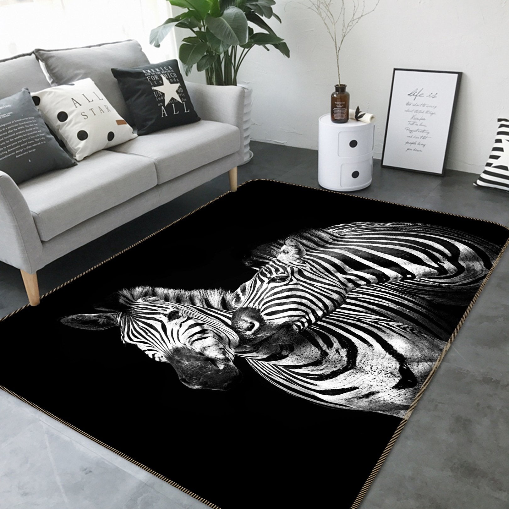 3D Zebras 652 Animal Non Slip Rug Mat Mat AJ Creativity Home