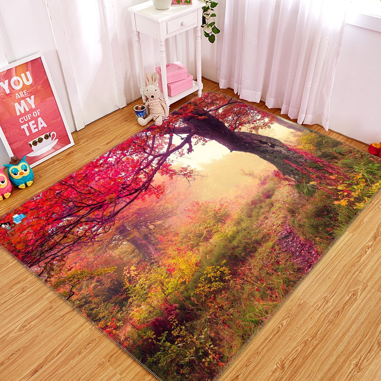 3D Pretty Tree 181 Non Slip Rug Mat Mat AJ Creativity Home