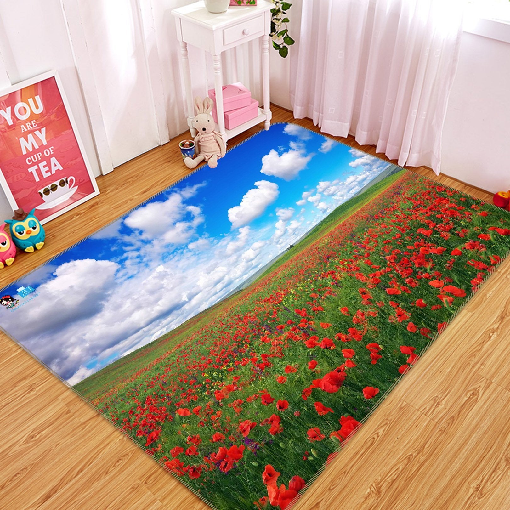 3D Vibrant Flowers 219 Non Slip Rug Mat Mat AJ Creativity Home