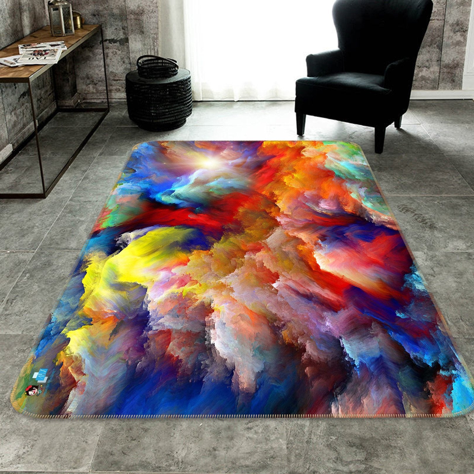 3D Color Nebula 668 Non Slip Rug Mat Mat AJ Creativity Home