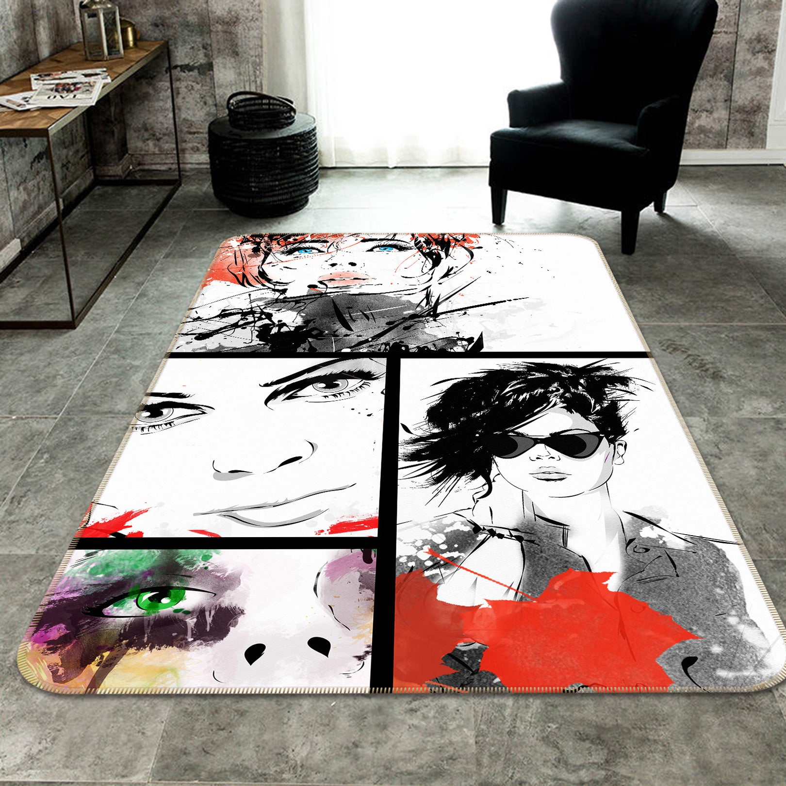 3D Sunglasses Eyes 1060 Non Slip Rug Mat