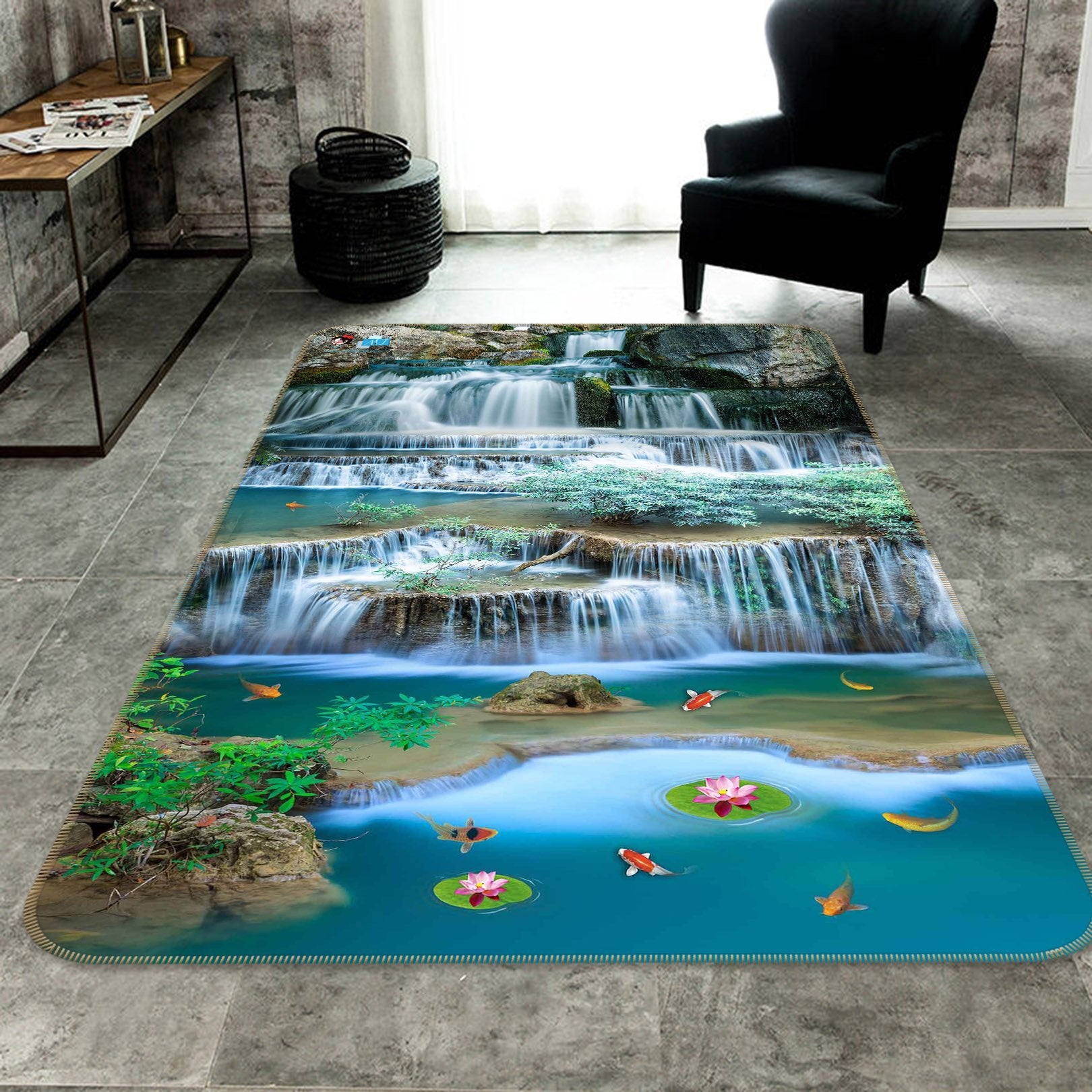 3D River Flow 031 Non Slip Rug Mat Mat AJ Creativity Home