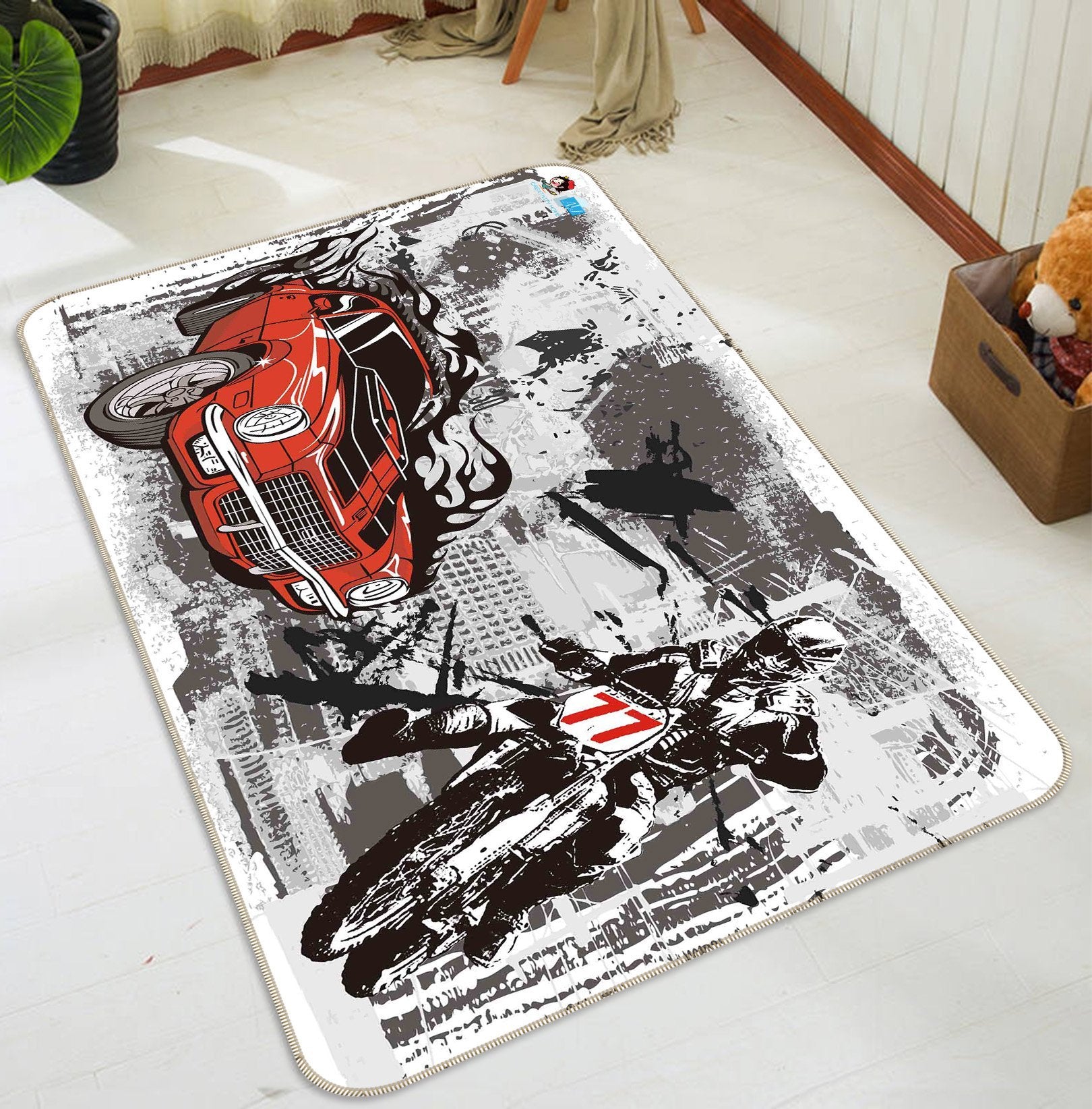 3D Painting Bridge Car 652 Non Slip Rug Mat Mat AJ Creativity Home