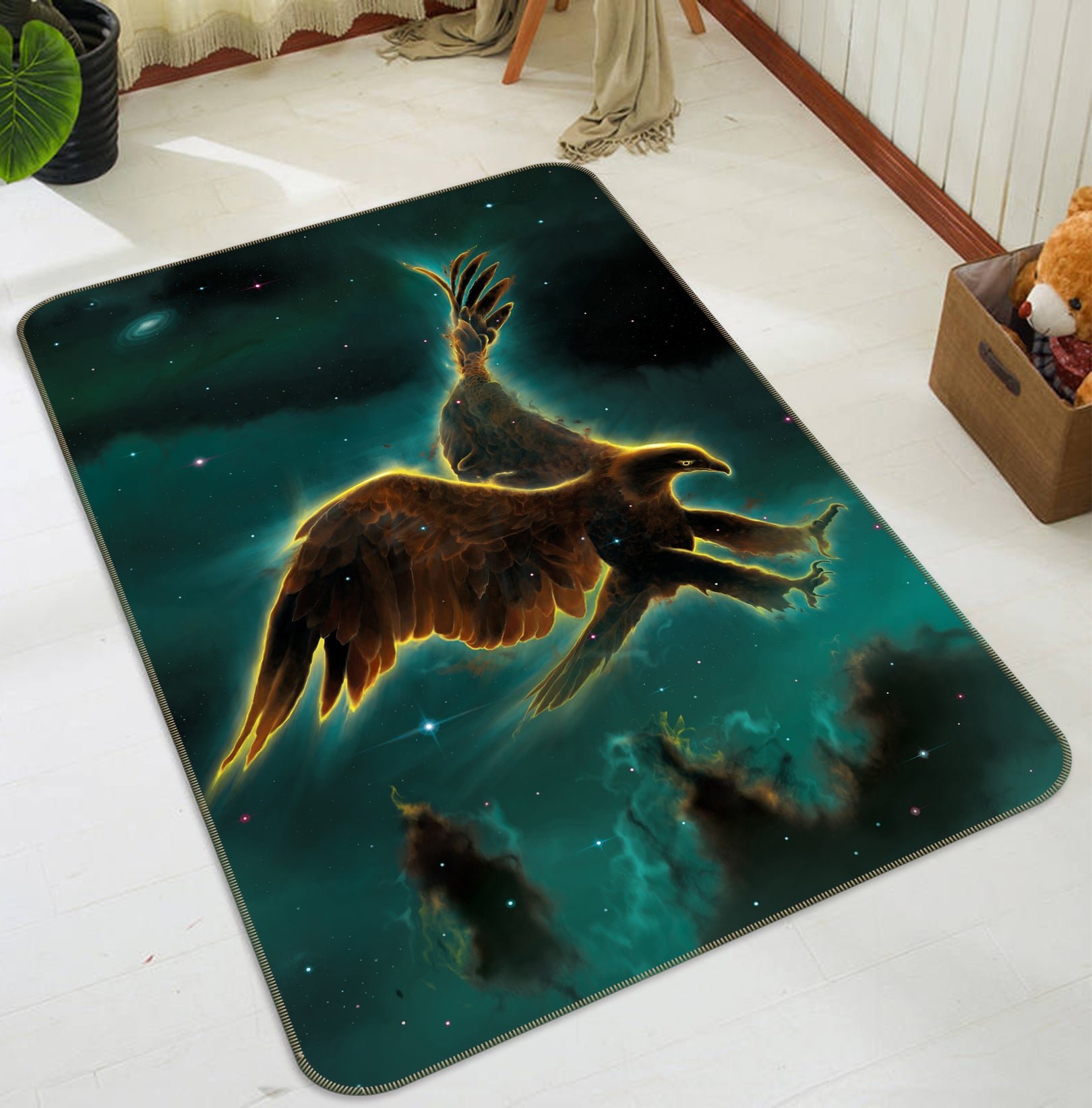 3D Eagle Galaxy 1034 Vincent Hie Rug Non Slip Rug Mat