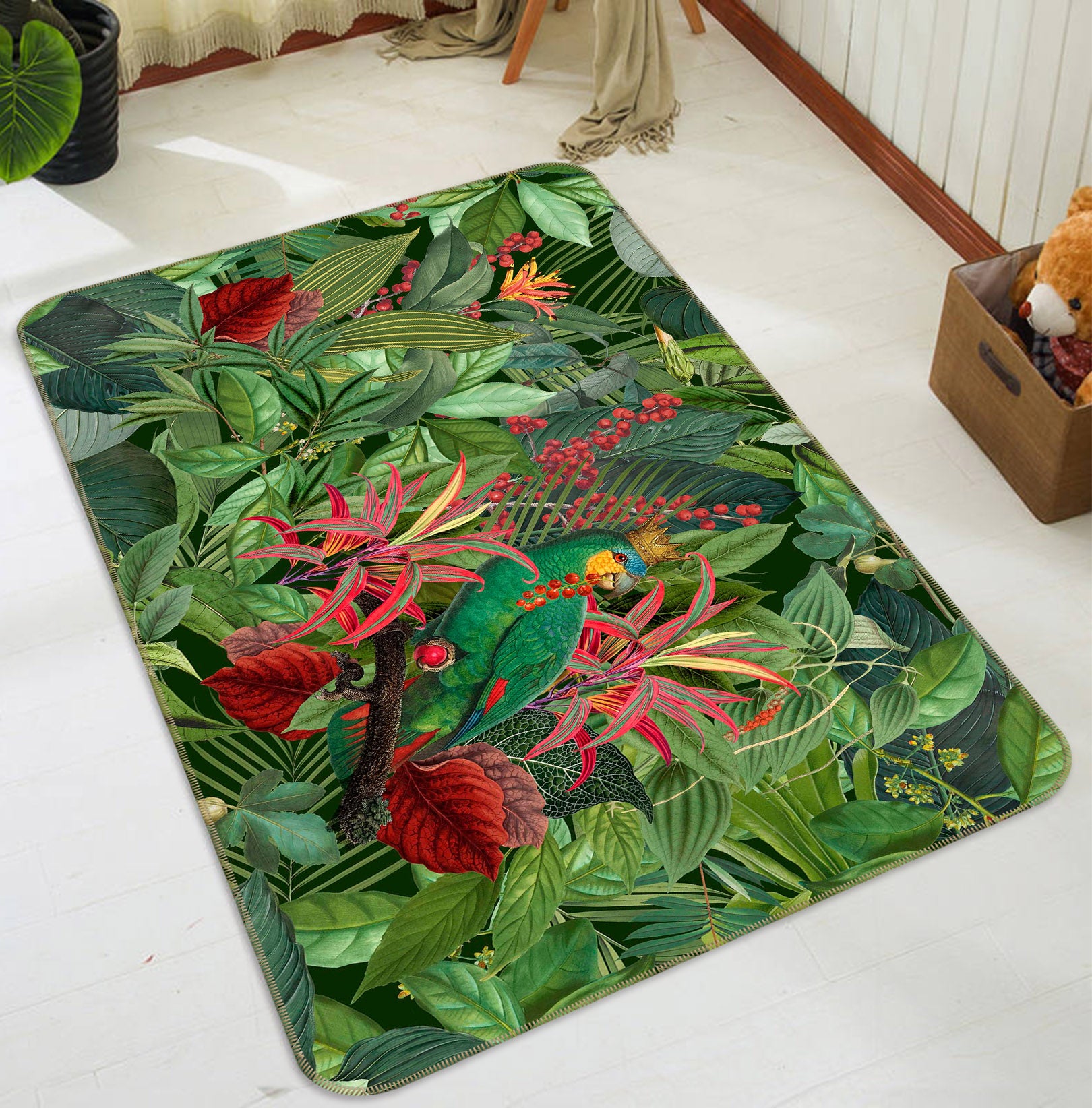 3D Forest Flowers 1002 Andrea haase Rug Non Slip Rug Mat