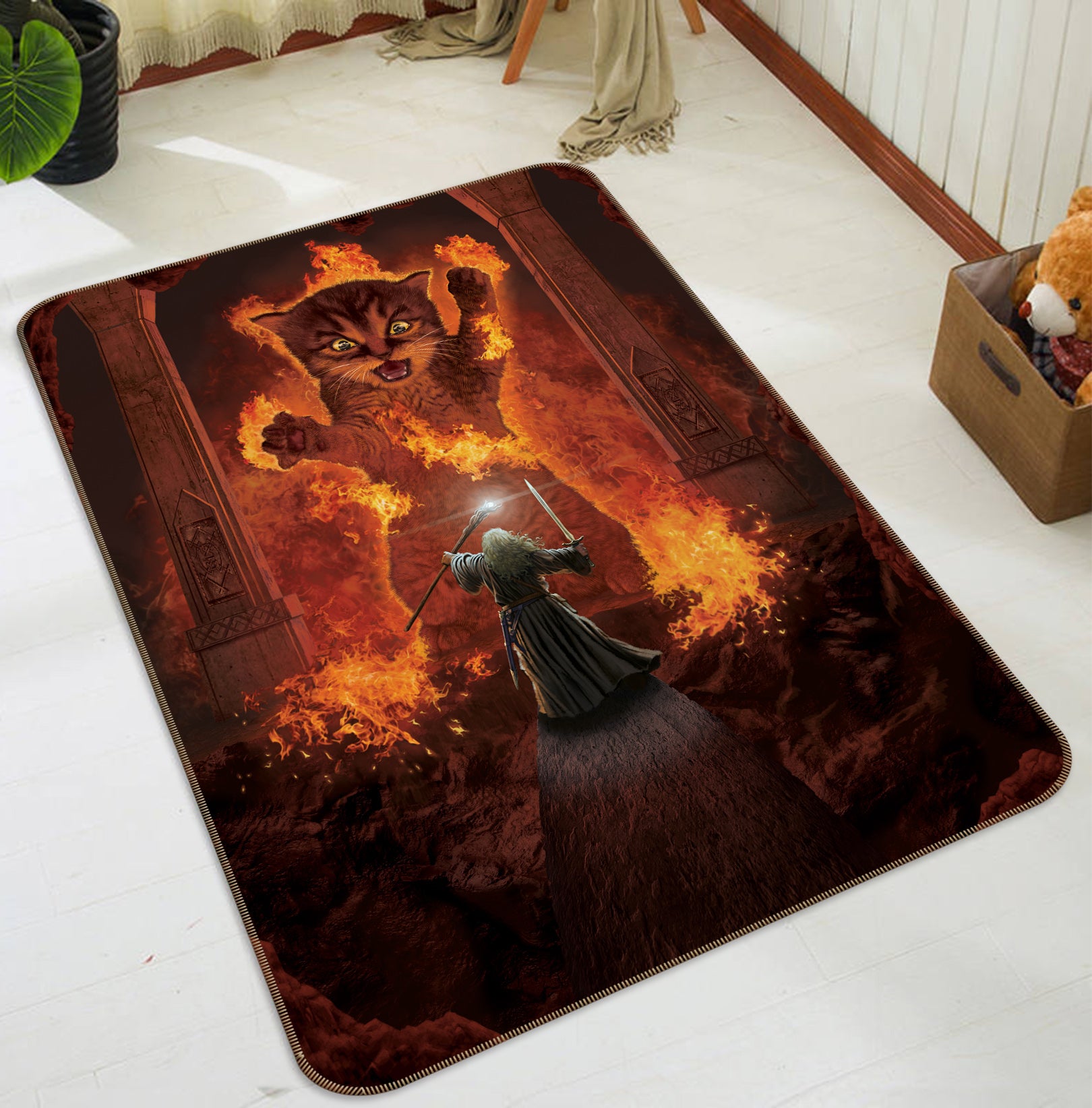 3D You Shall Not Pass 1091 Vincent Hie Rug Non Slip Rug Mat