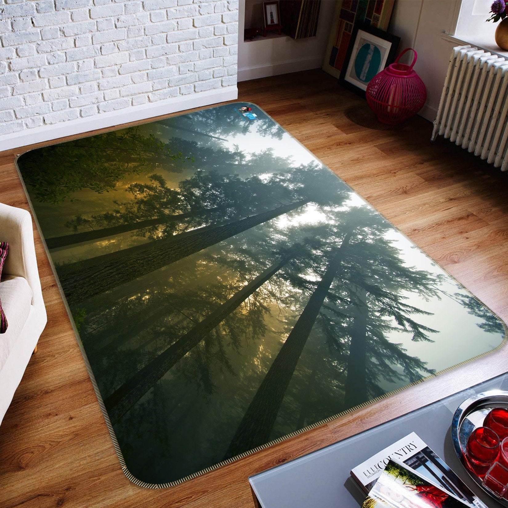 3D Tall Tree 329 Non Slip Rug Mat Mat AJ Creativity Home