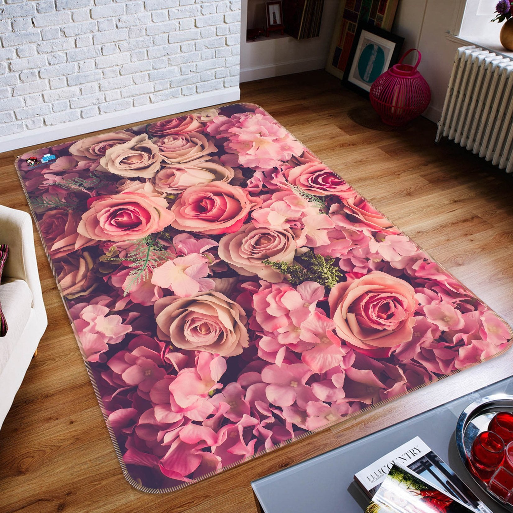 3D Rose Sea 004 Non Slip Rug Mat Mat AJ Creativity Home