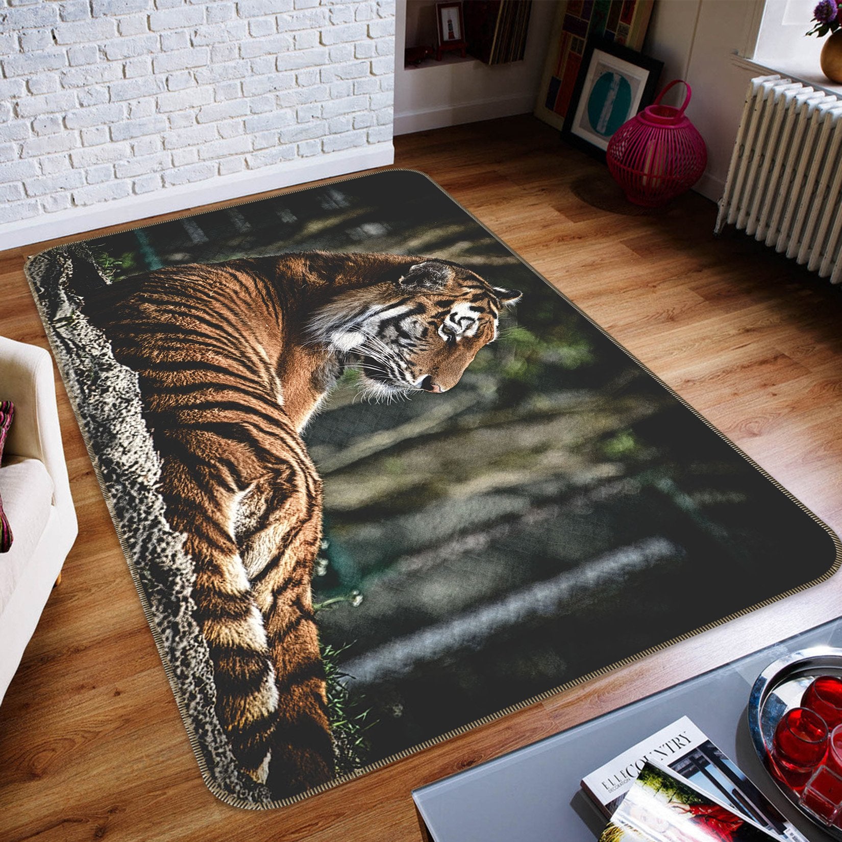 3D Tiger 644 Animal Non Slip Rug Mat Mat AJ Creativity Home