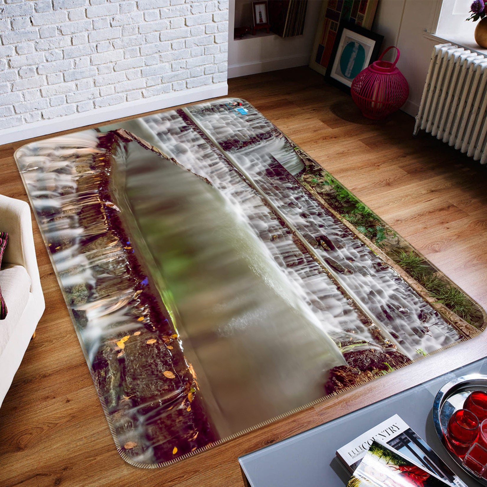 3D River Lake 5139 Beth Sheridan Rug Non Slip Rug Mat