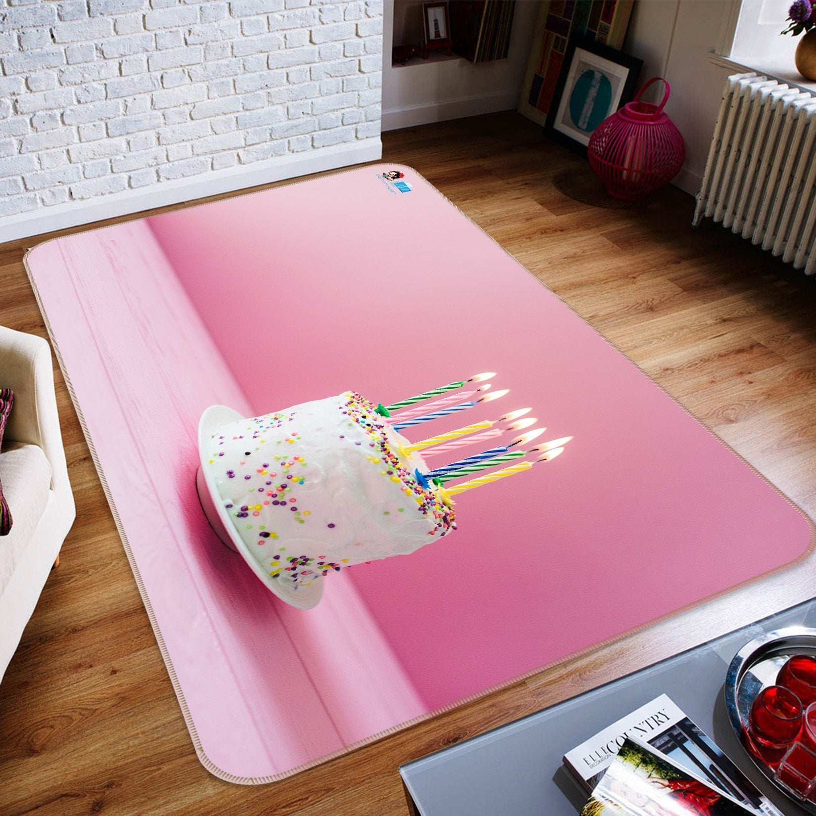 3D Cake Candle 316 Non Slip Rug Mat Mat AJ Creativity Home