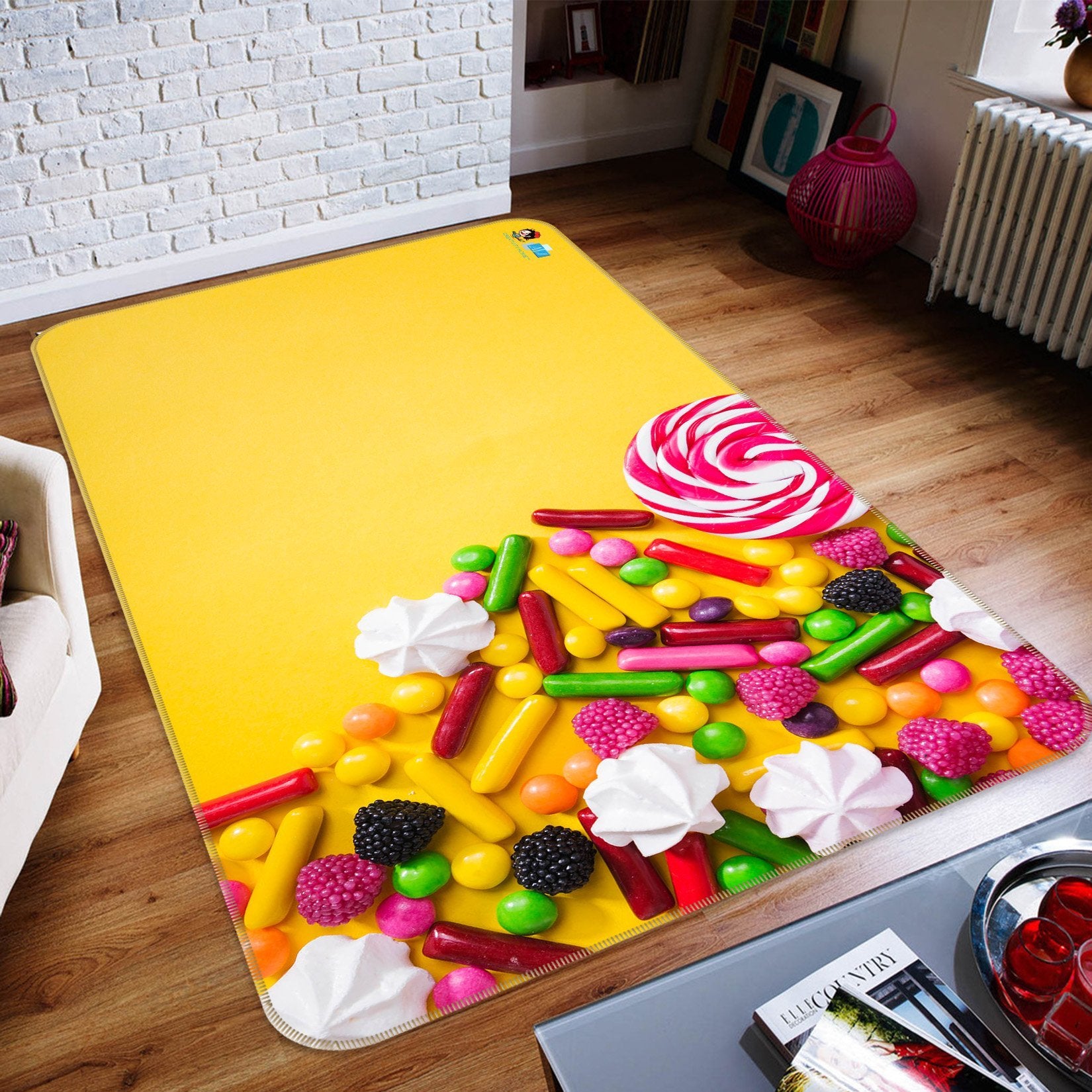 3D Big Candy 198 Non Slip Rug Mat Mat AJ Creativity Home