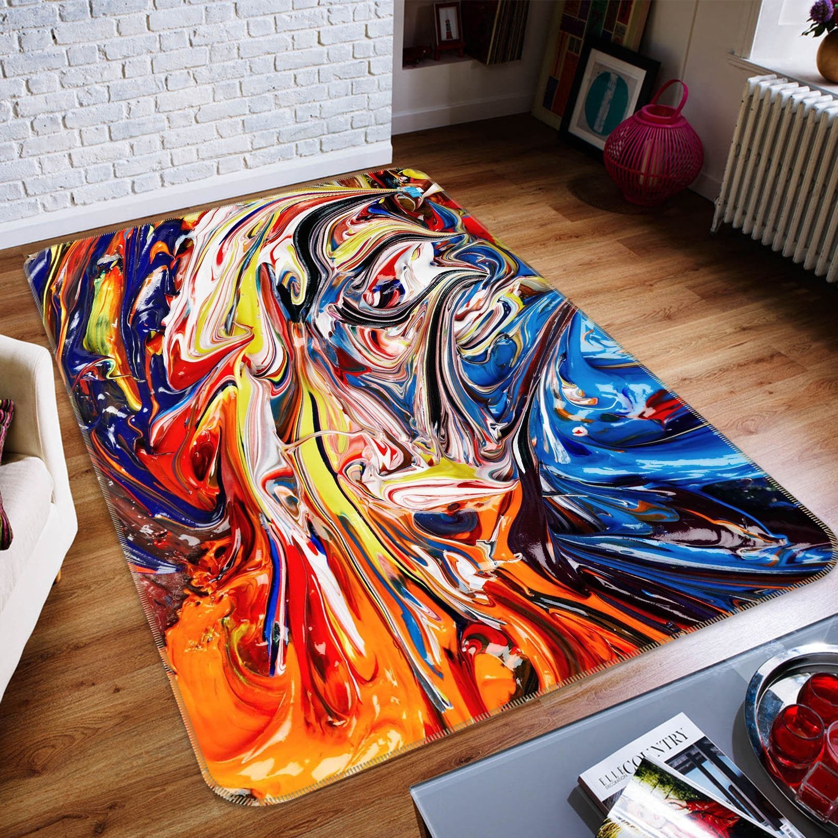 3D Color Abstraction 471 Non Slip Rug Mat Mat AJ Creativity Home