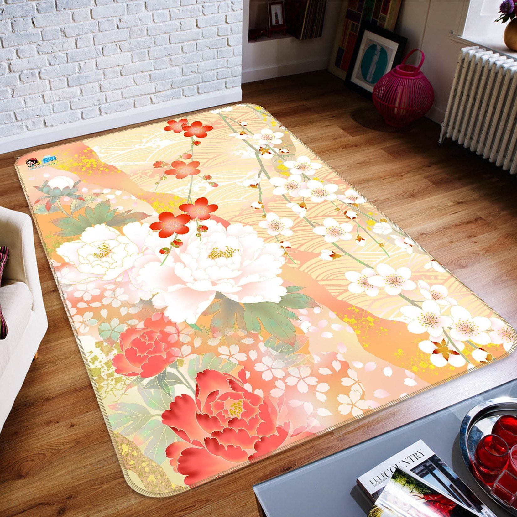 3D Painting Flower 060 Non Slip Rug Mat Mat AJ Creativity Home