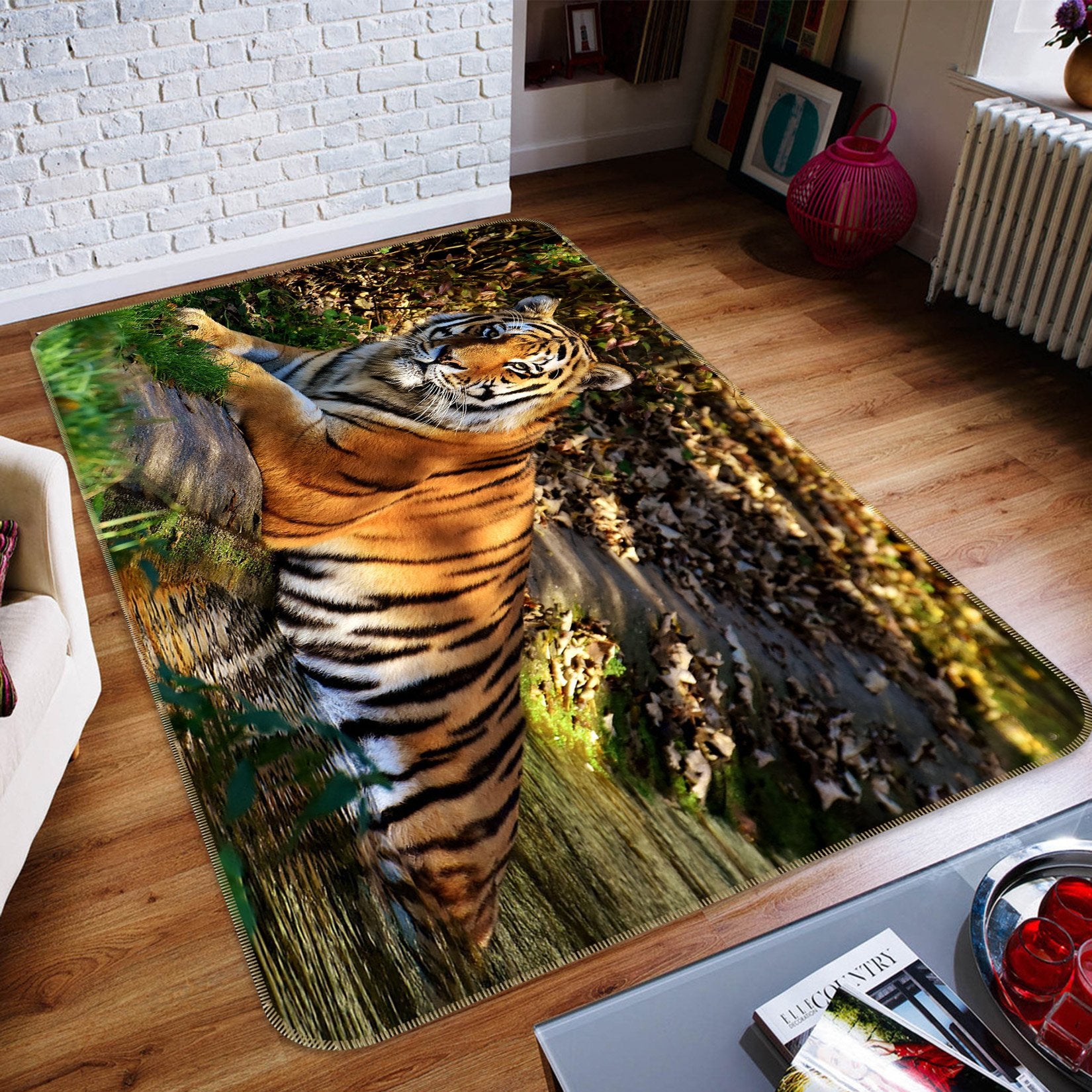 3D Tiger 642 Animal Non Slip Rug Mat Mat AJ Creativity Home