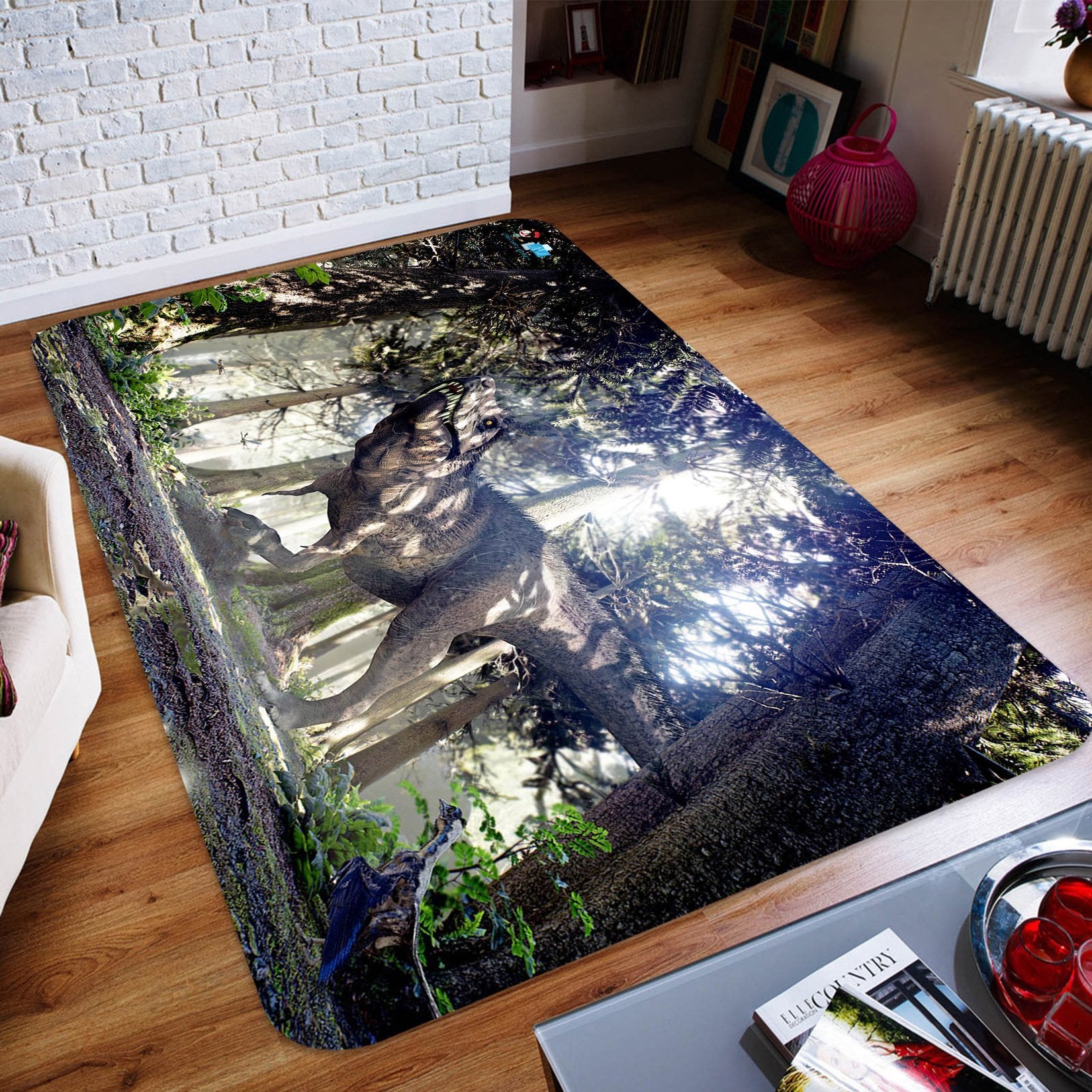 3D Glaring Dinosaur 52 Non Slip Rug Mat Mat AJ Creativity Home