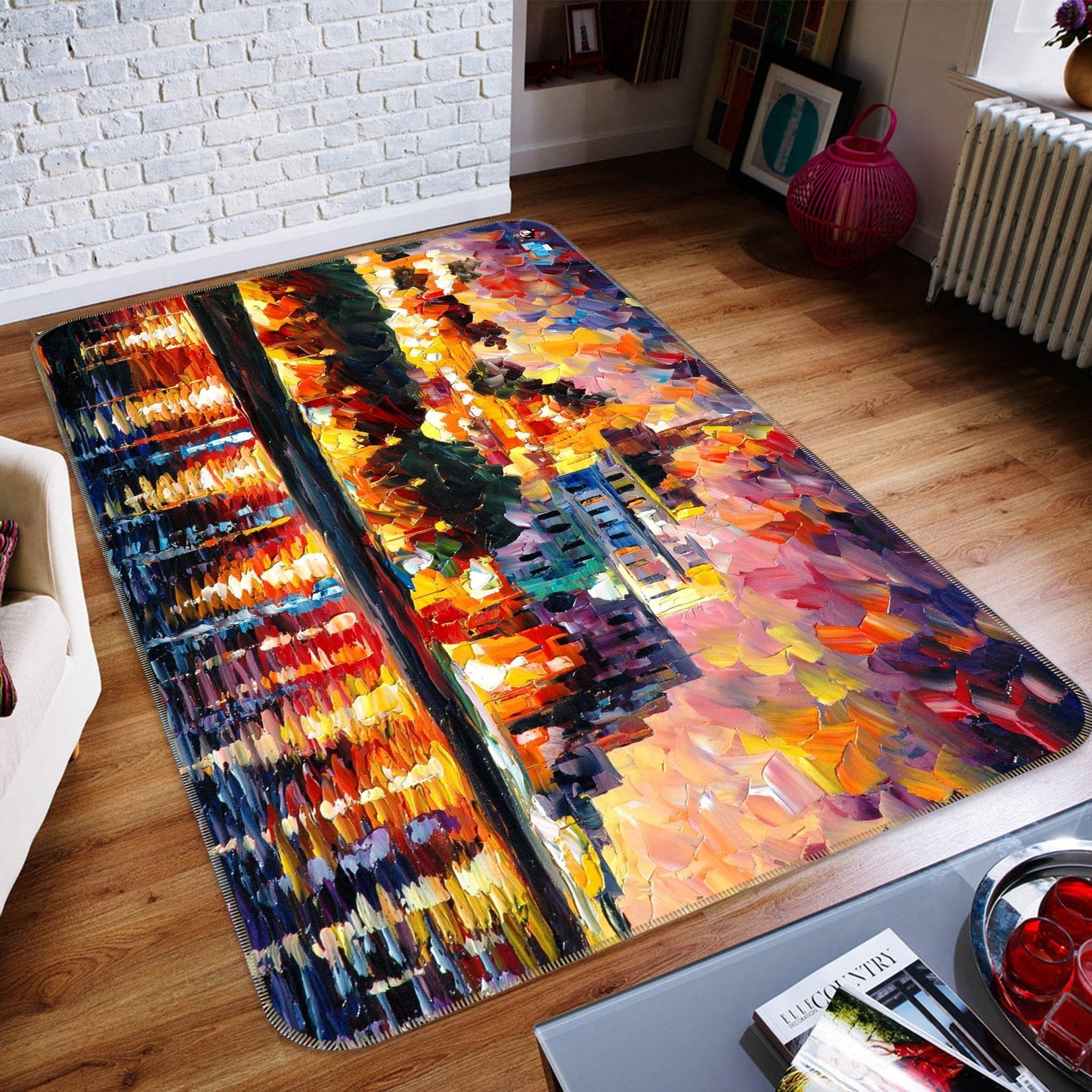 3D Oil Painting Dusk 403 Non Slip Rug Mat Mat AJ Creativity Home