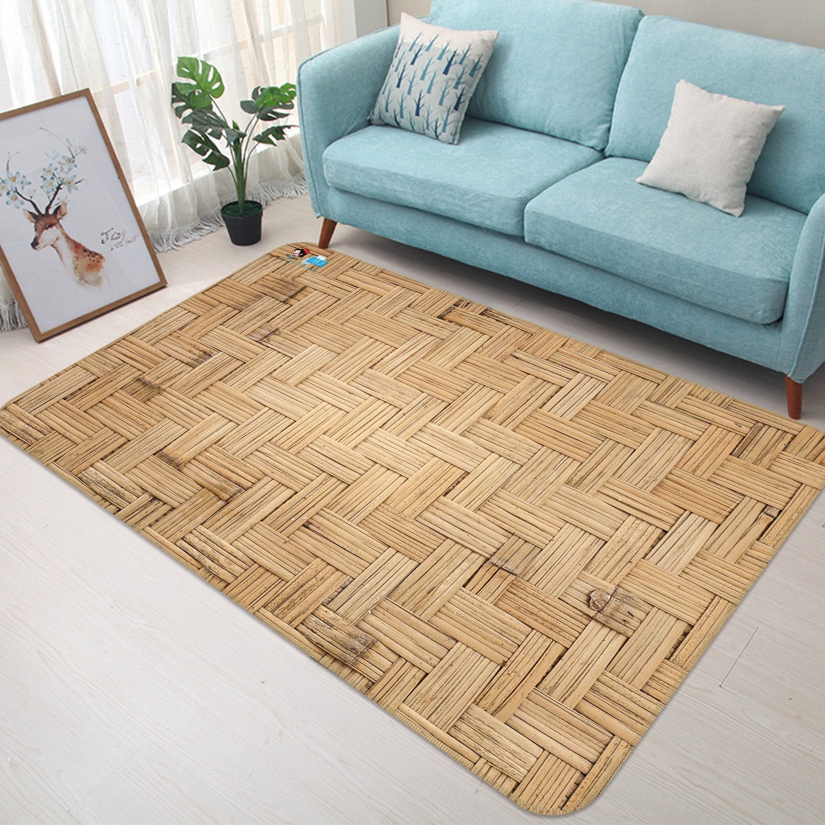 3D Bamboo Edit 151 Non Slip Rug Mat Mat AJ Creativity Home