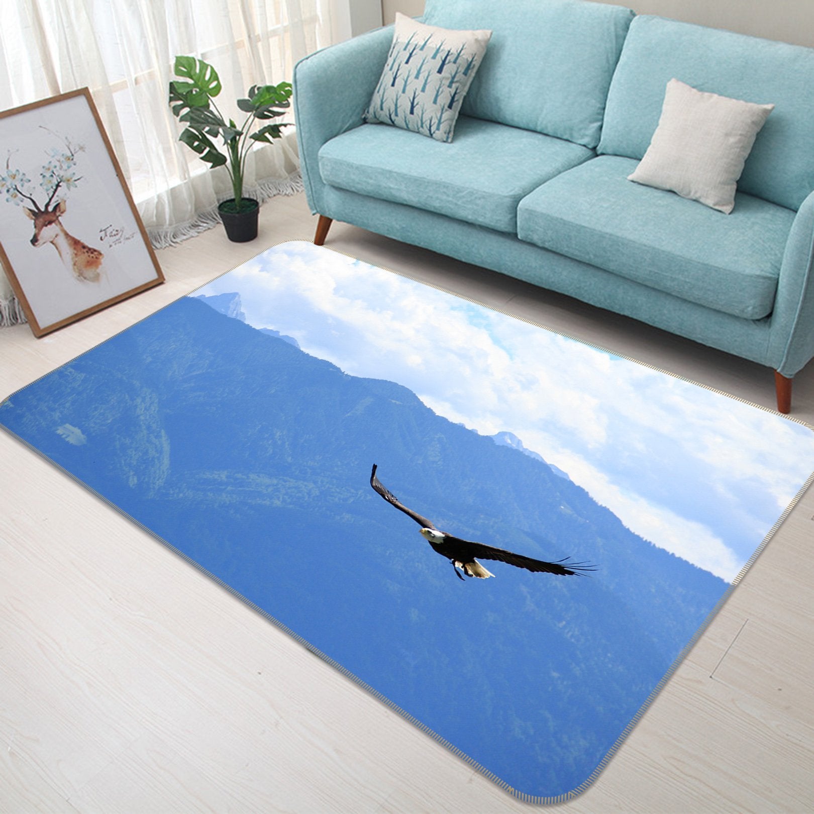 3D Mountain Peak Bird 213 Animal Non Slip Rug Mat Mat AJ Creativity Home