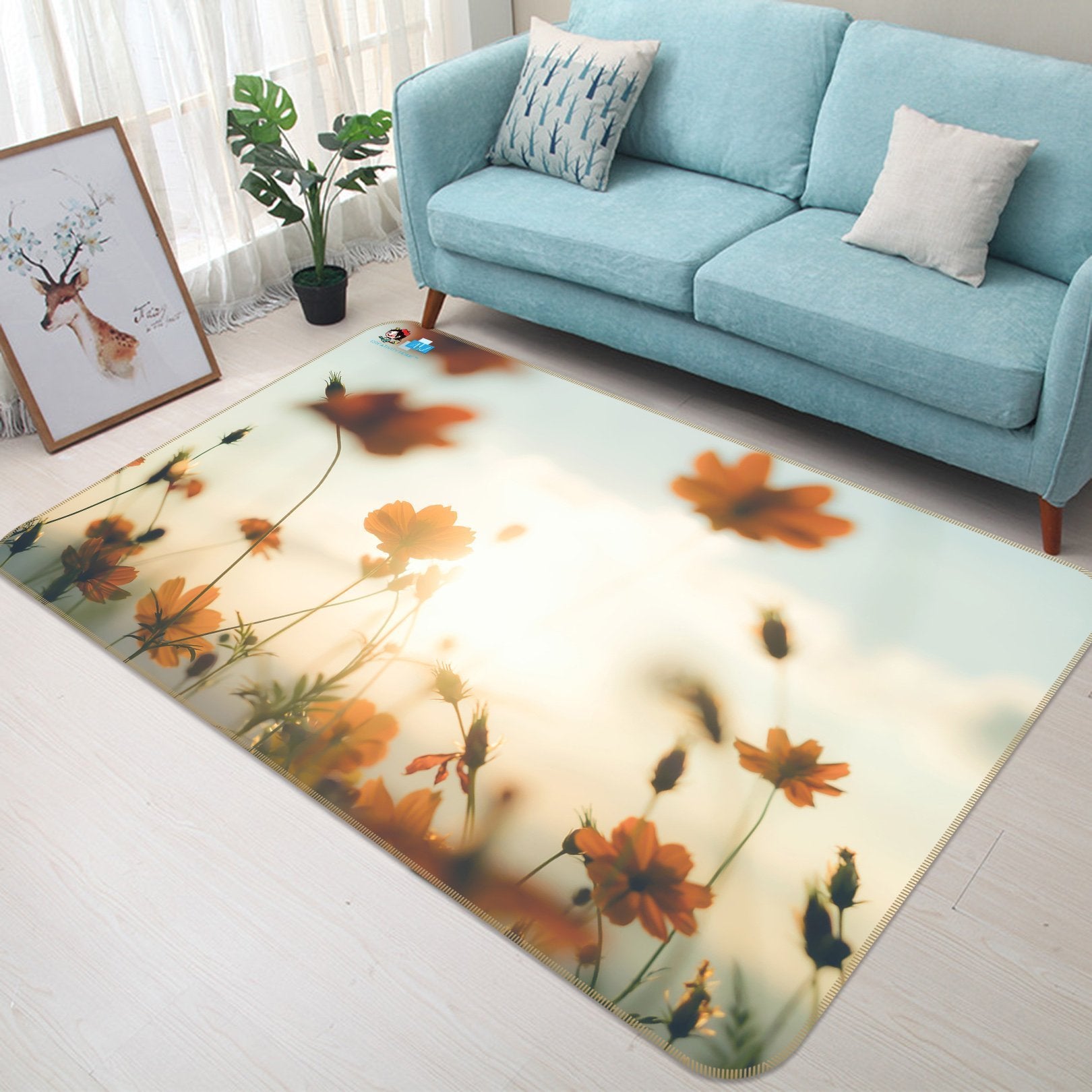 3D Halo Flower 191 Non Slip Rug Mat Mat AJ Creativity Home
