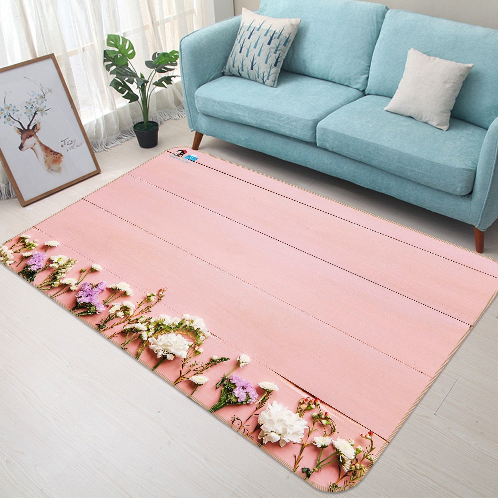 3D Chrysanthemum Board 209 Non Slip Rug Mat Mat AJ Creativity Home