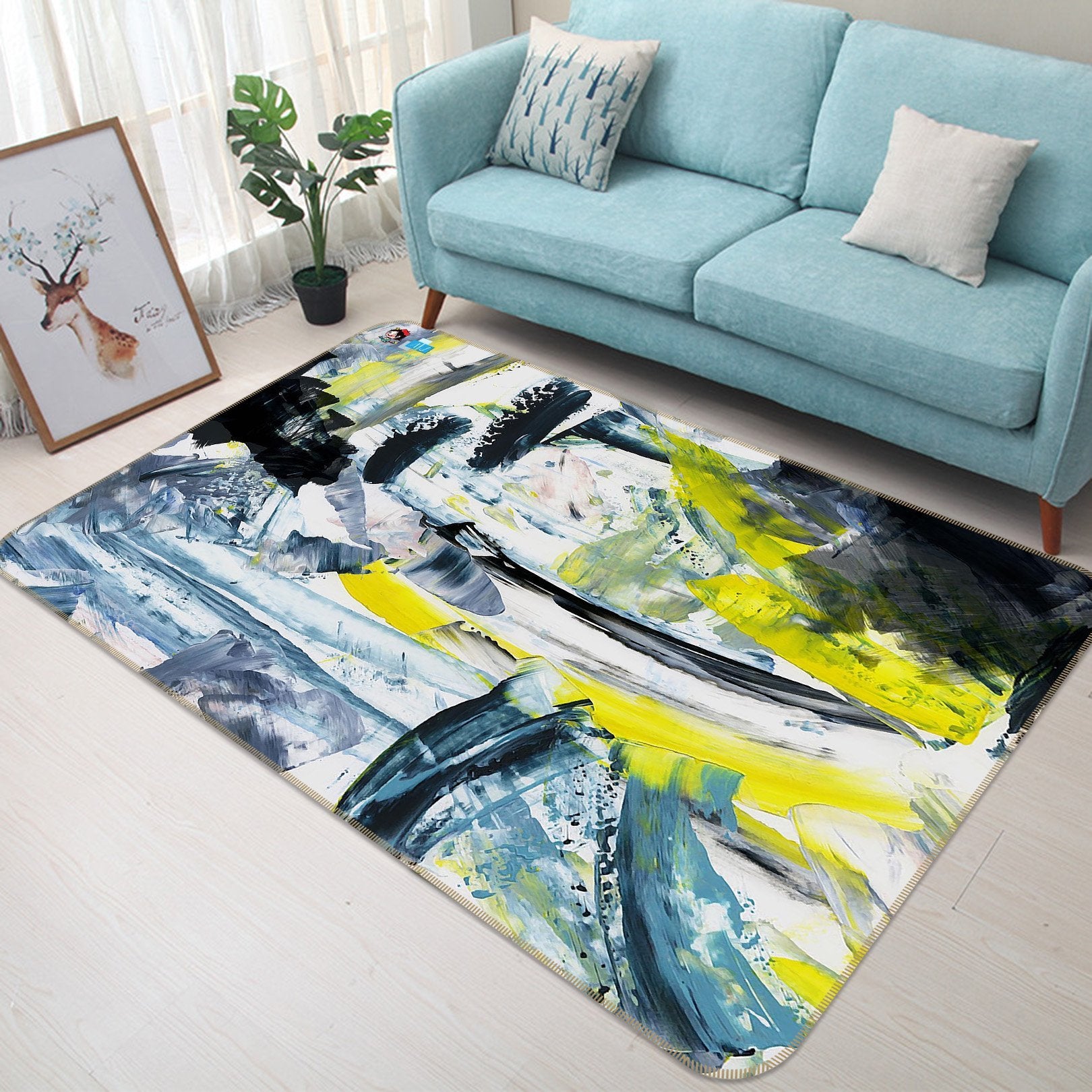 3D Graffiti Ink 313 Non Slip Rug Mat Mat AJ Creativity Home