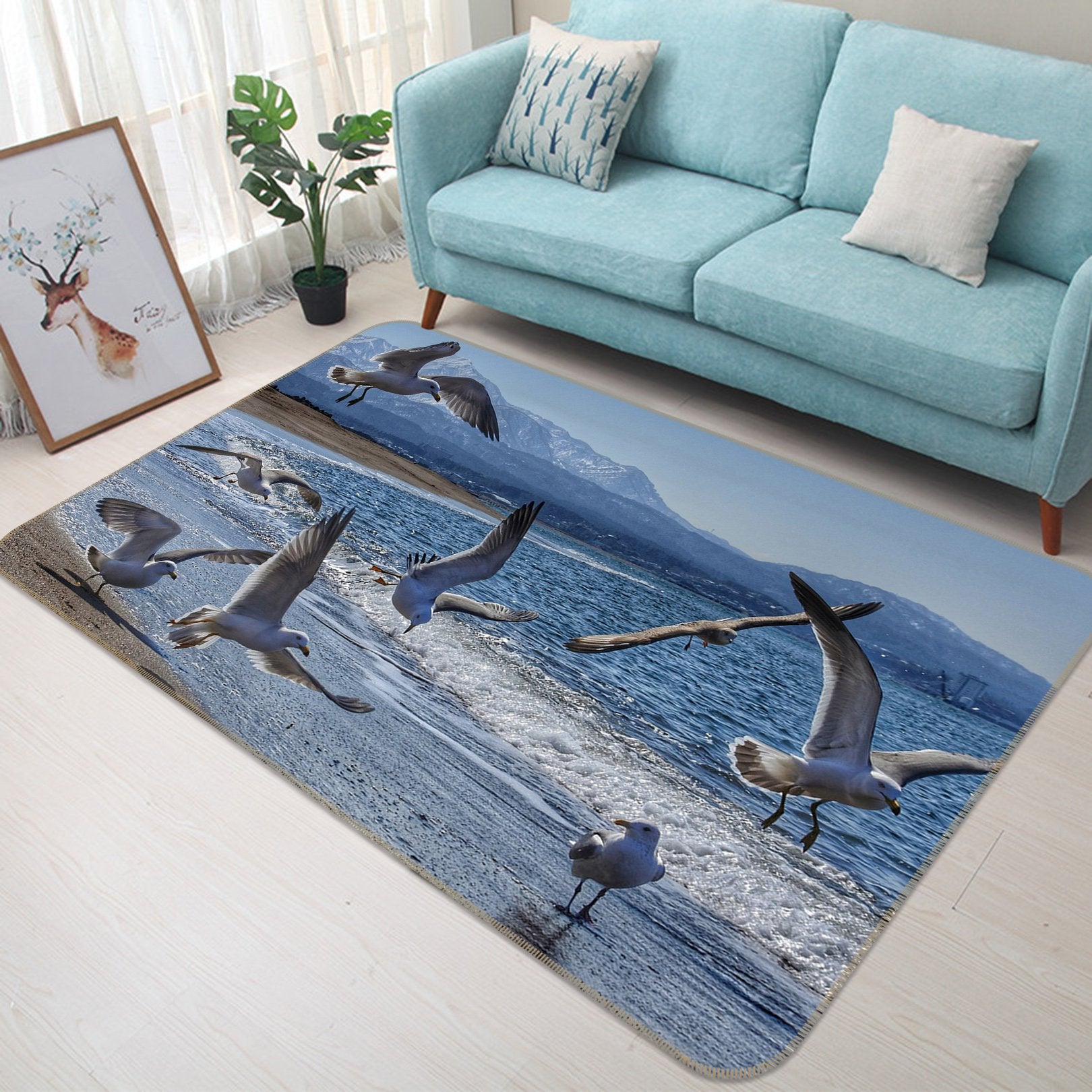 3D Seagull 556 Animal Non Slip Rug Mat Mat AJ Creativity Home