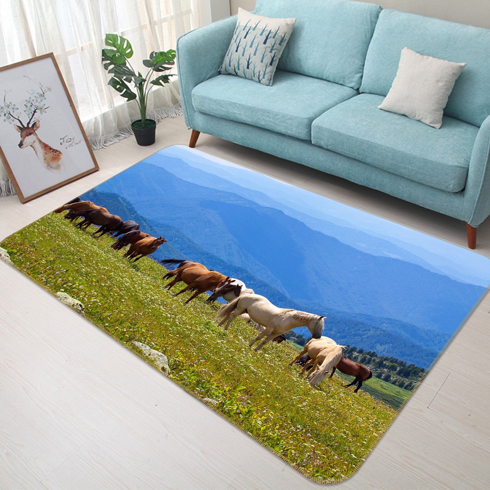 3D Prairie Horse 582 Animal Non Slip Rug Mat Mat AJ Creativity Home