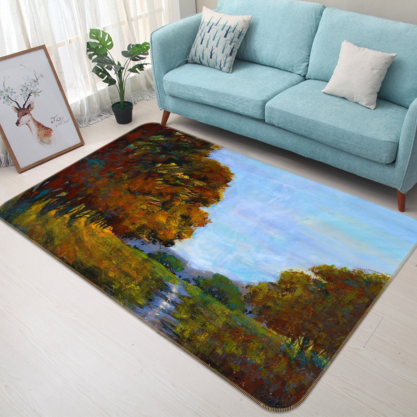 3D Forest 113 Michael Tienhaara Rug Non Slip Rug Mat