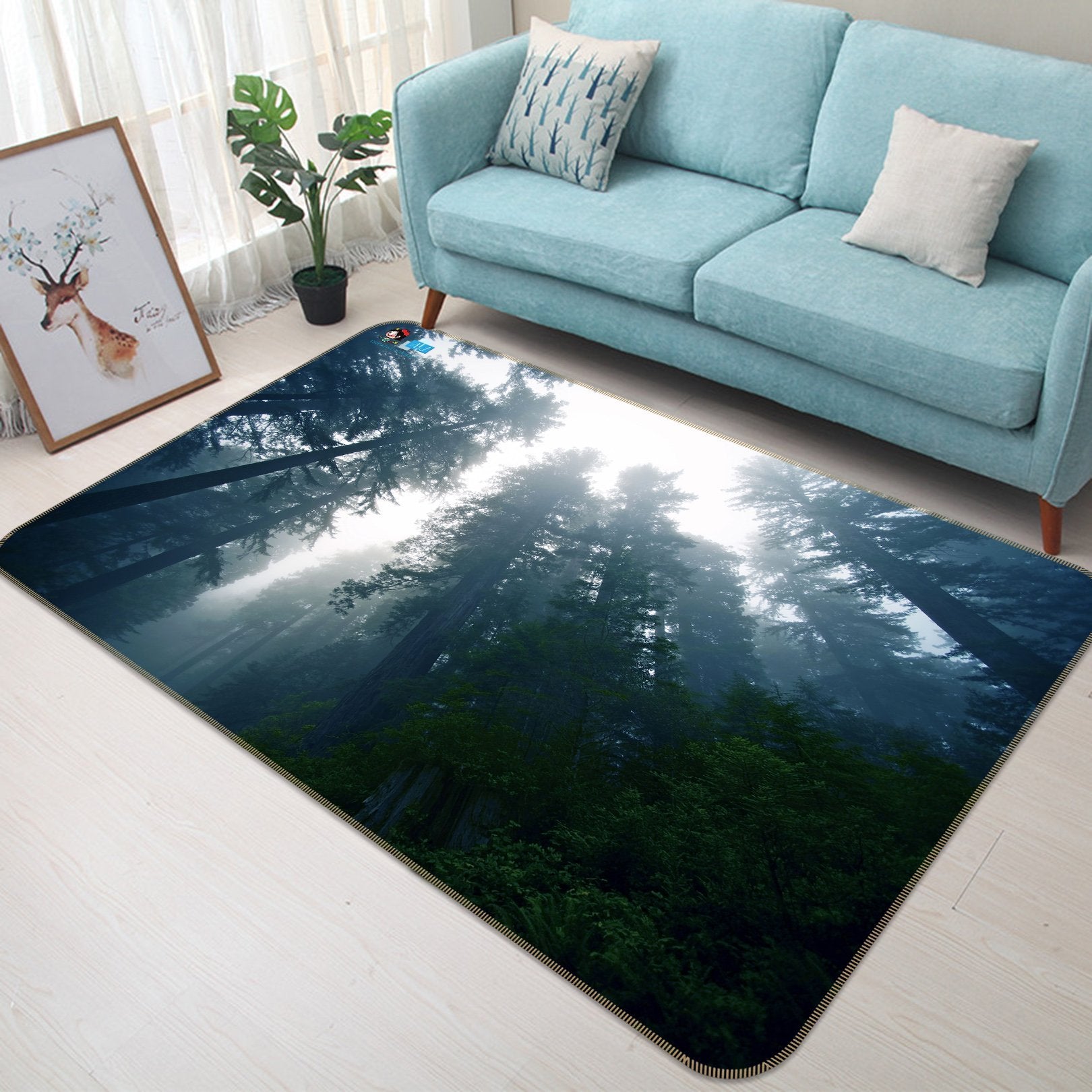 3D Sky Woods 332 Non Slip Rug Mat Mat AJ Creativity Home