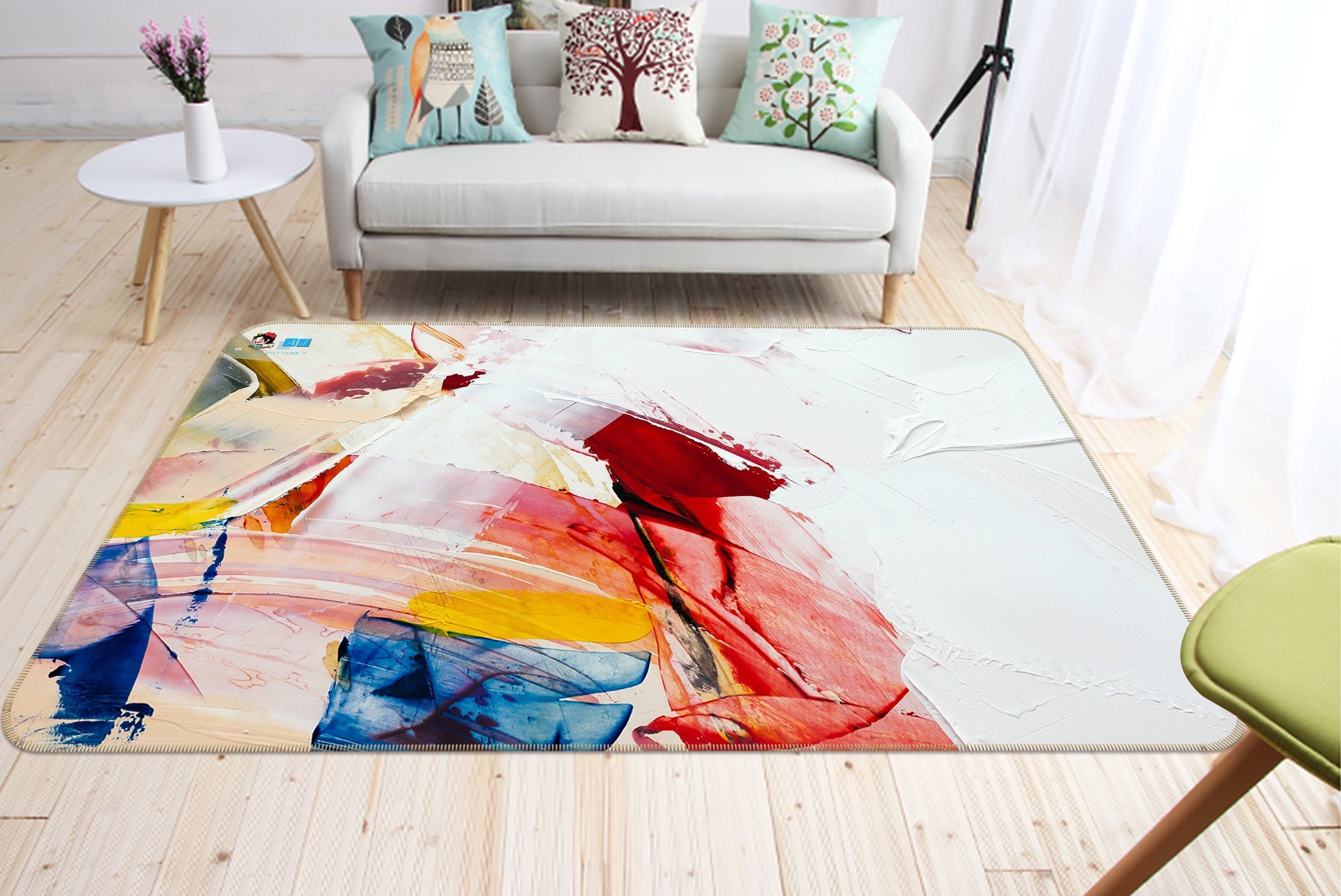 3D Color Brush 28 Non Slip Rug Mat Mat AJ Creativity Home