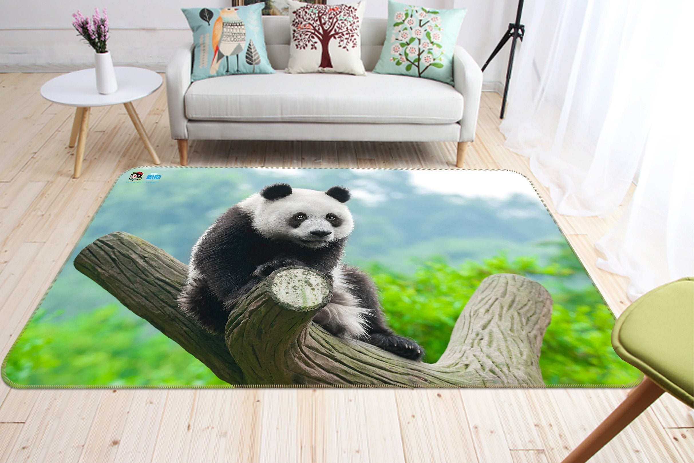3D Innocent Panda 288 Non Slip Rug Mat Mat AJ Creativity Home