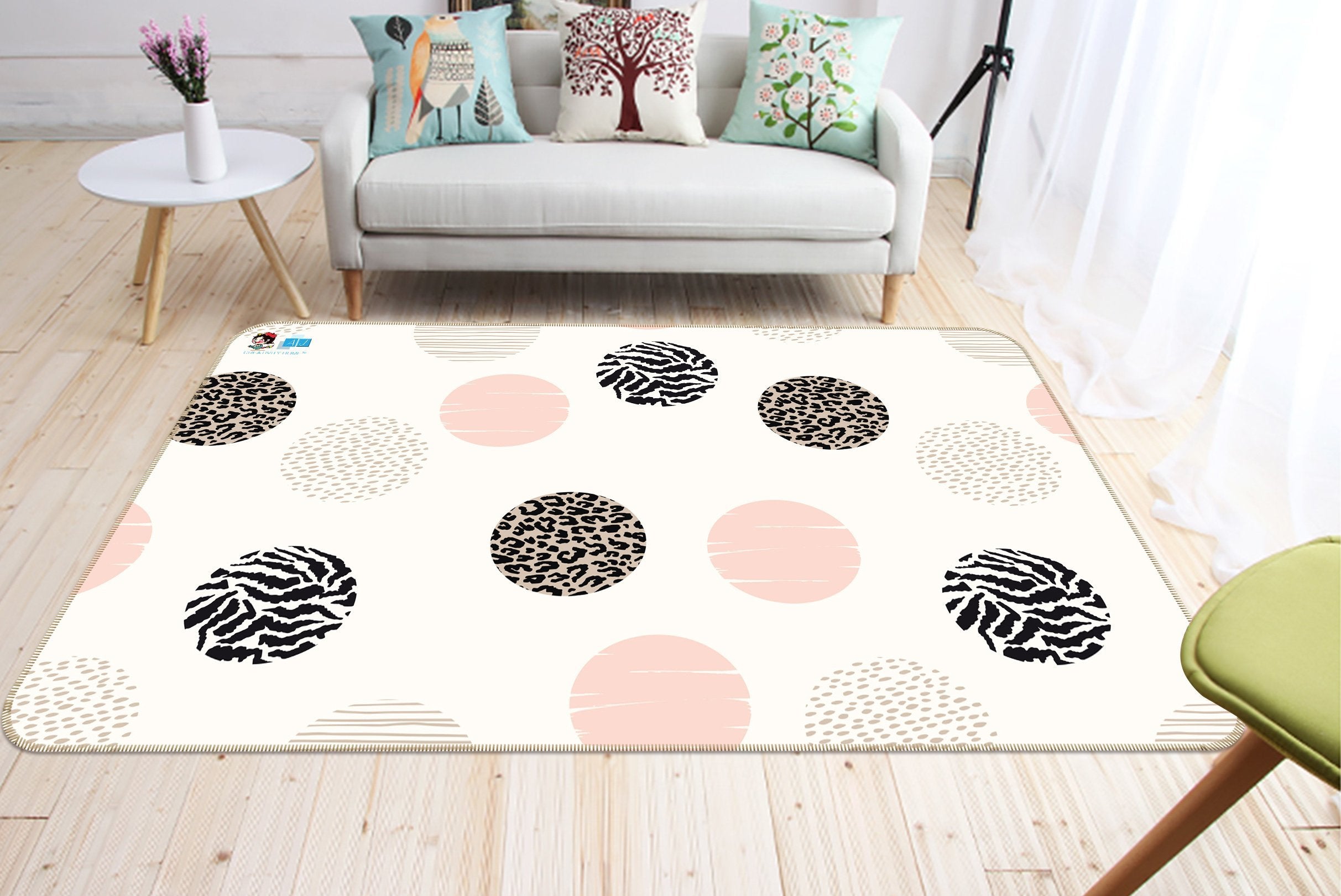 3D Circle Pattern 127 Non Slip Rug Mat Mat AJ Creativity Home