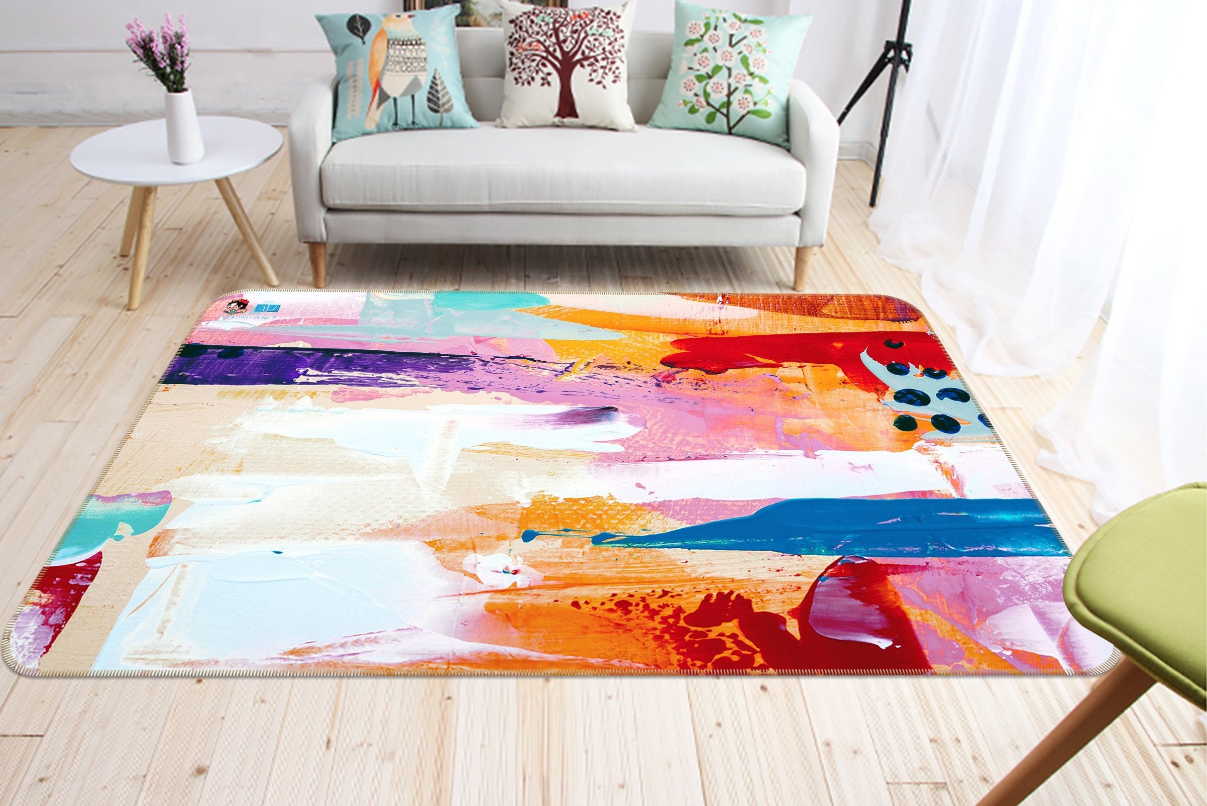 3D Color Horizontal Painting 85 Non Slip Rug Mat Mat AJ Creativity Home