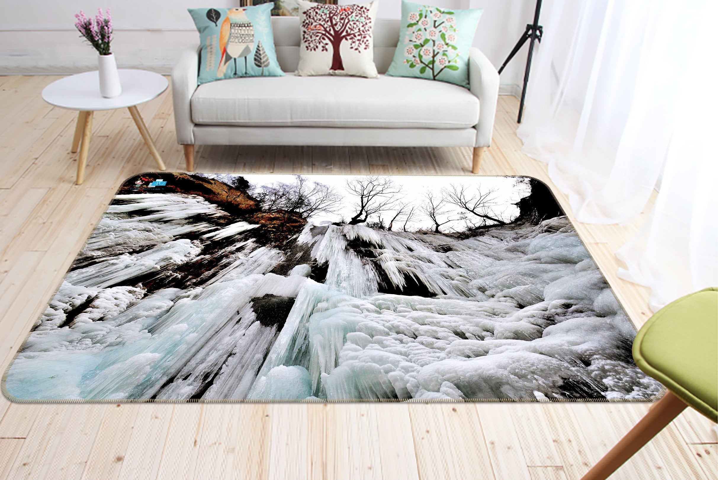 3D Icicle Mountain 396 Non Slip Rug Mat Mat AJ Creativity Home