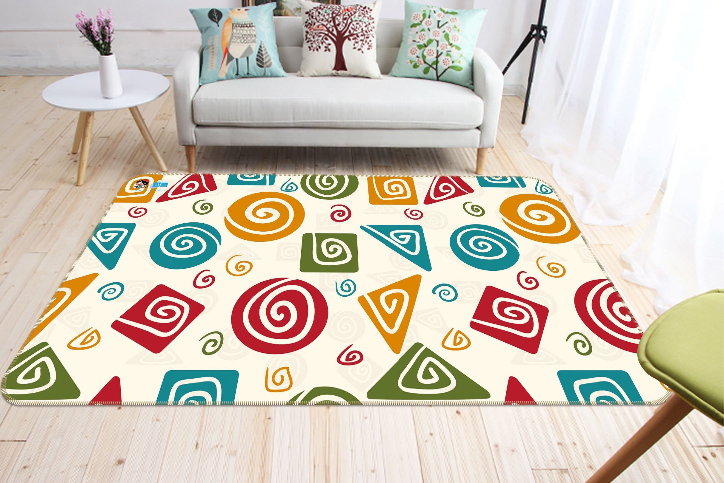 3D Color Pattern 241 Non Slip Rug Mat Mat AJ Creativity Home